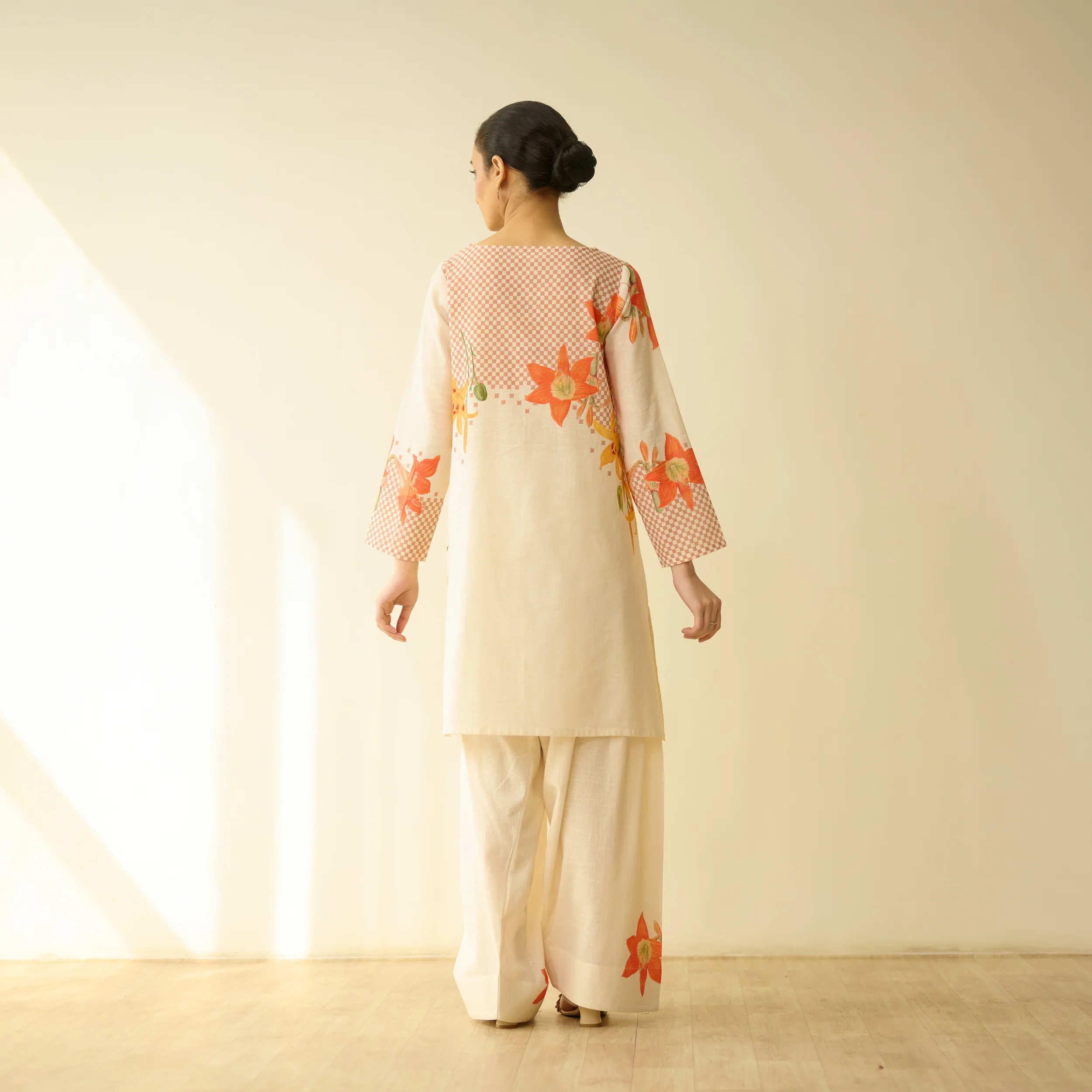 Masakali Slub Cotton Farsi Set - Tree Brown - Image 6