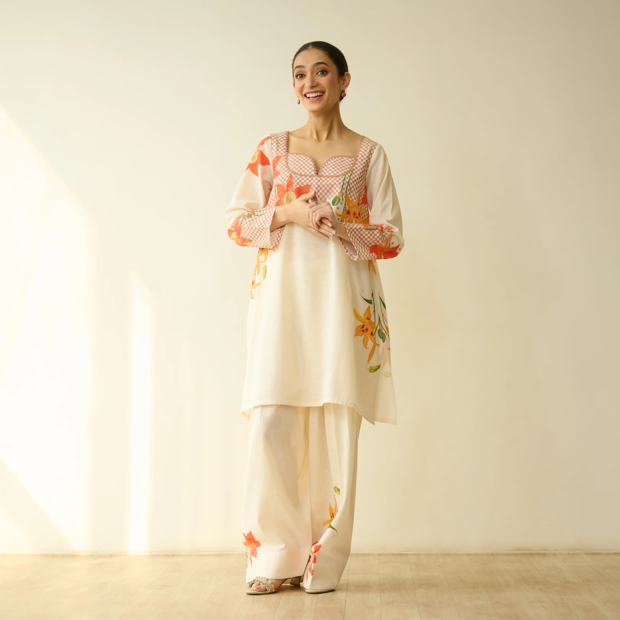 Masakali Slub Cotton Farsi Set - Tree Brown - Image 7