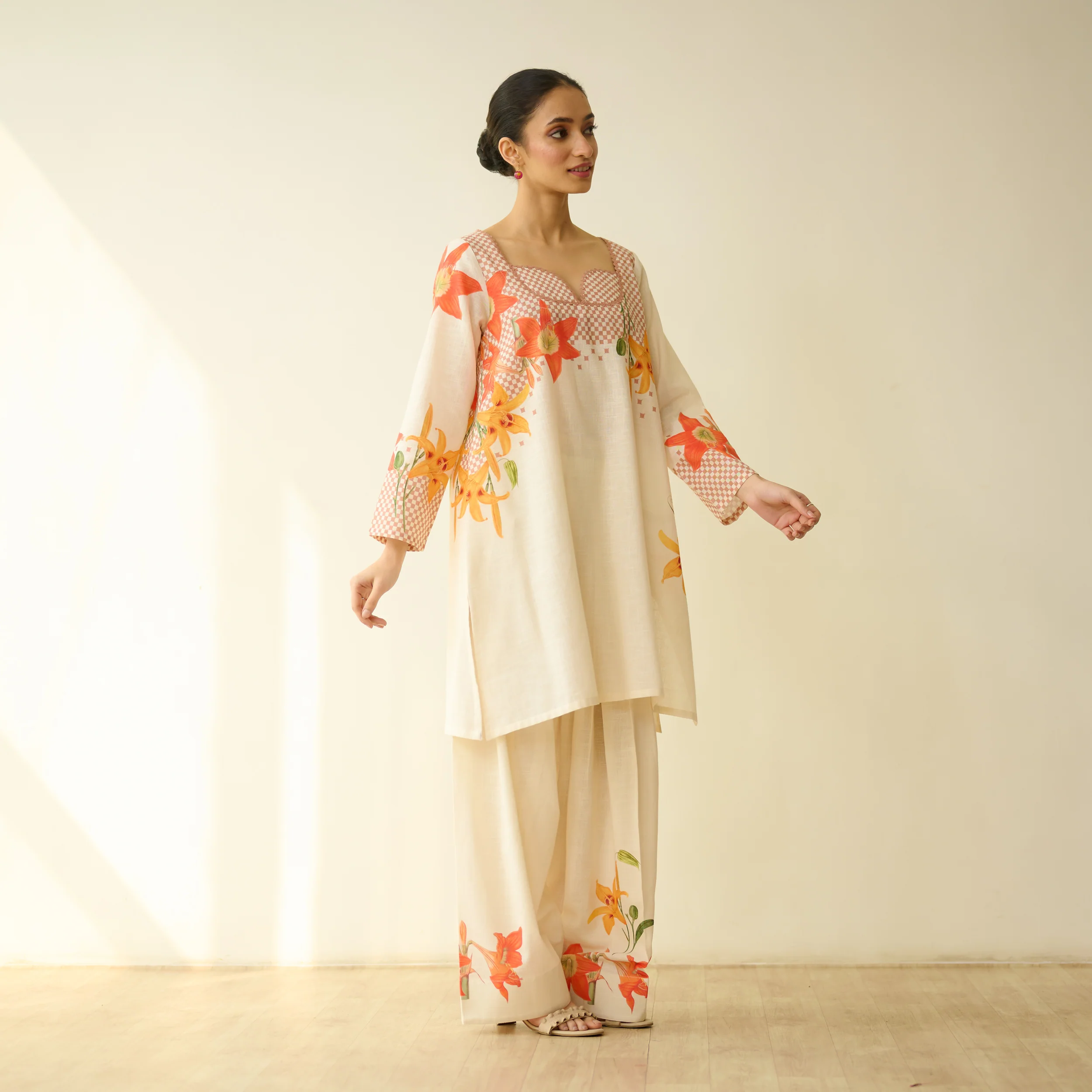 Masakali Slub Cotton Farsi Set - Tree Brown - Image 8