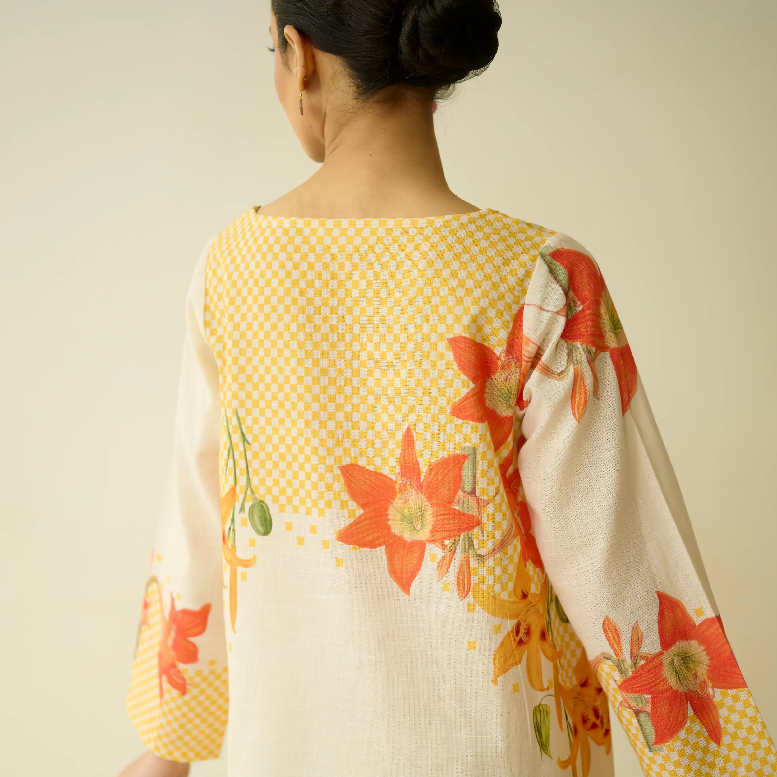Masakali Slub Cotton Farsi Set - Turmeric Yellow - Image 5