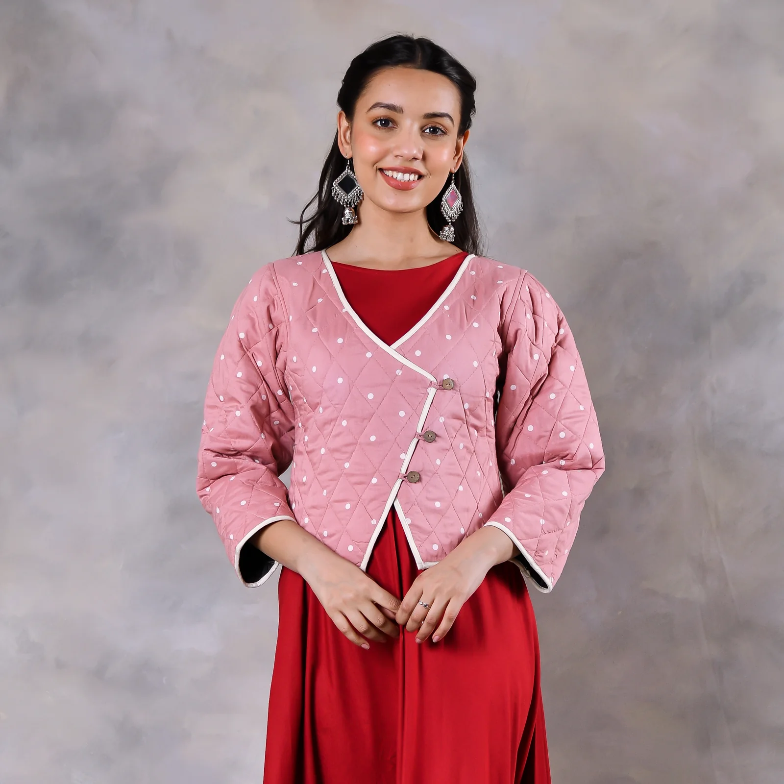 Mimosa Baby Pink Quilted Jacket - Image 3