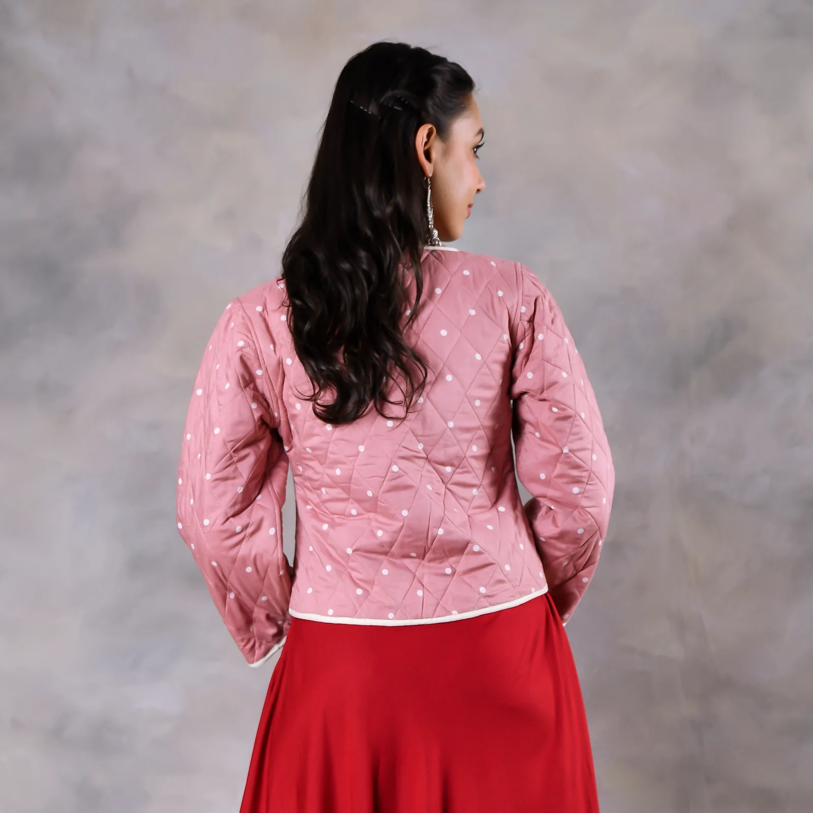 Mimosa Baby Pink Quilted Jacket - Image 4