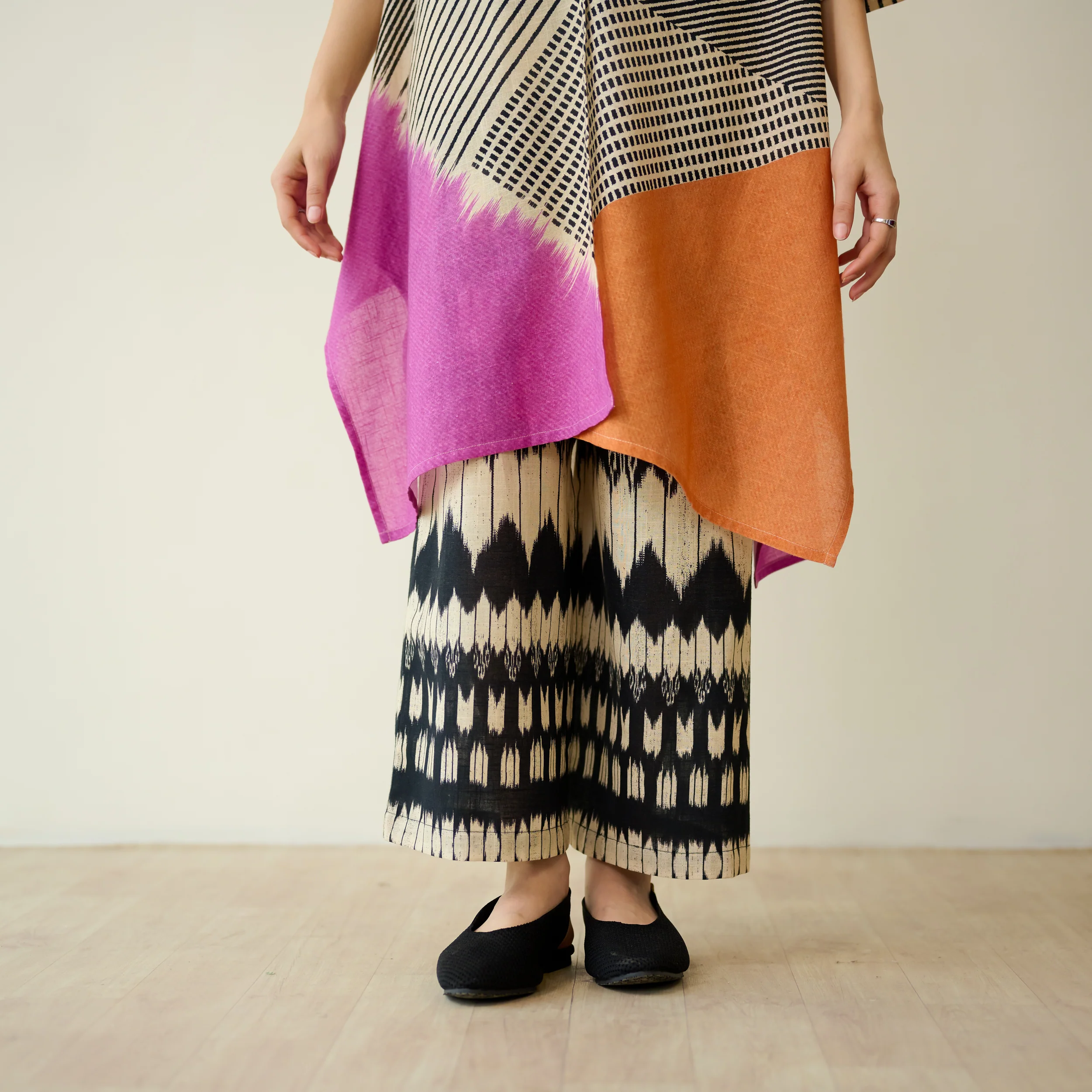 Mix and Match Slub Cotton Shrug Set - Tangerine & Candy Pink - Image 5