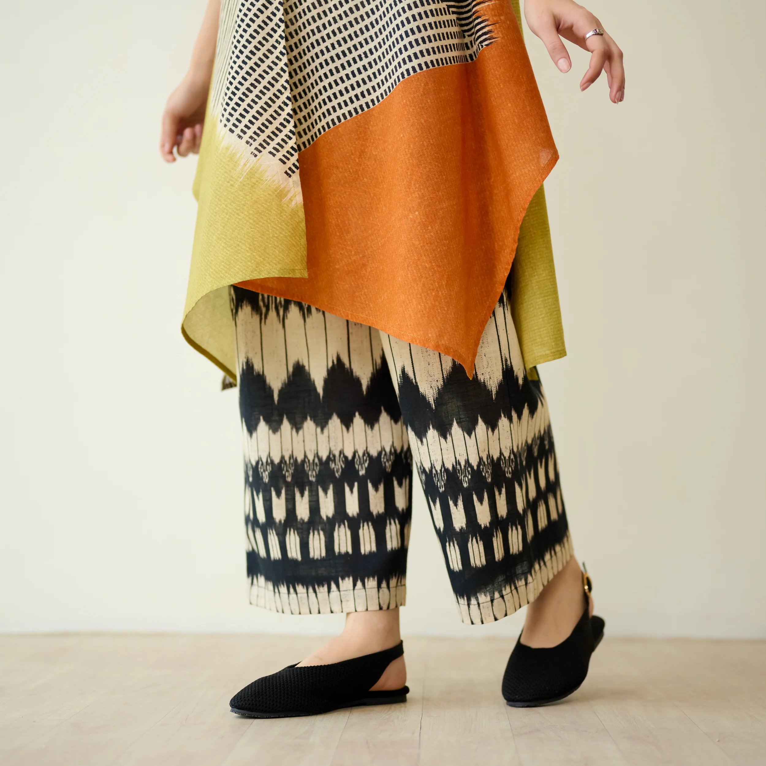 Mix and Match Slub Cotton Shrug Set - Tangerine & Heena - Image 5