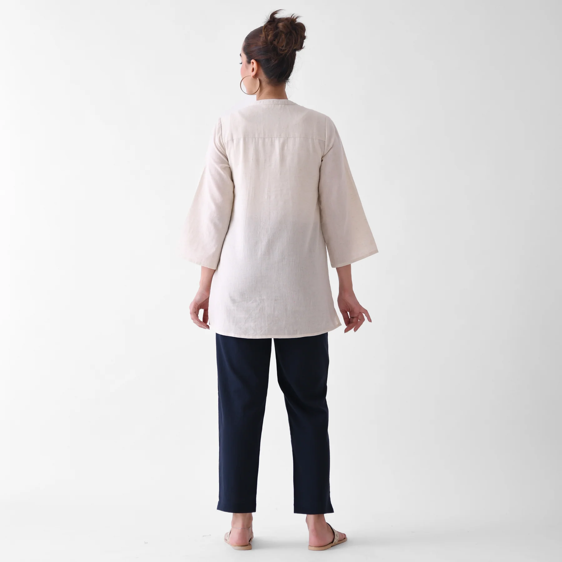 Navy Cotton AMPM Pants - Image 8