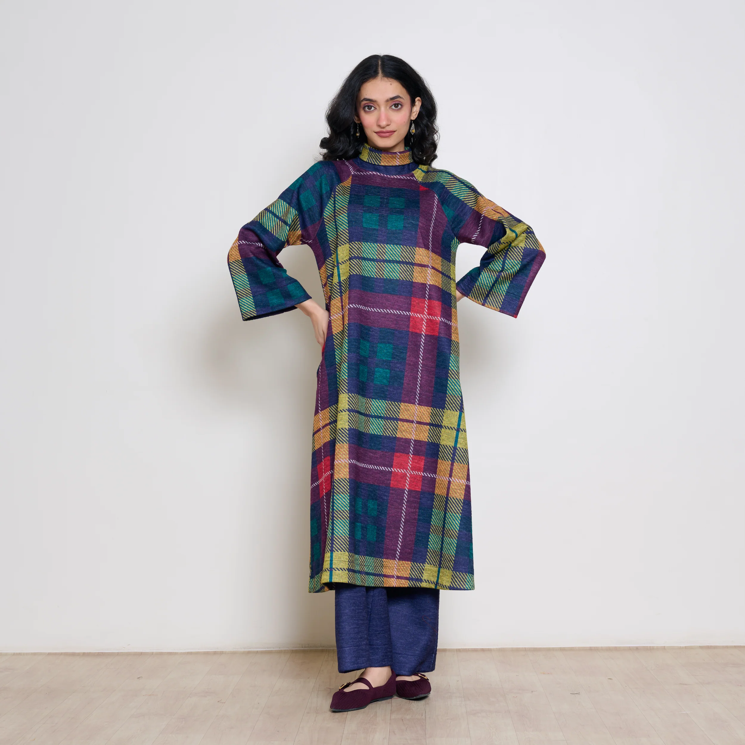 Notebook Woollen Kurta Set - Multicolour - Image 6