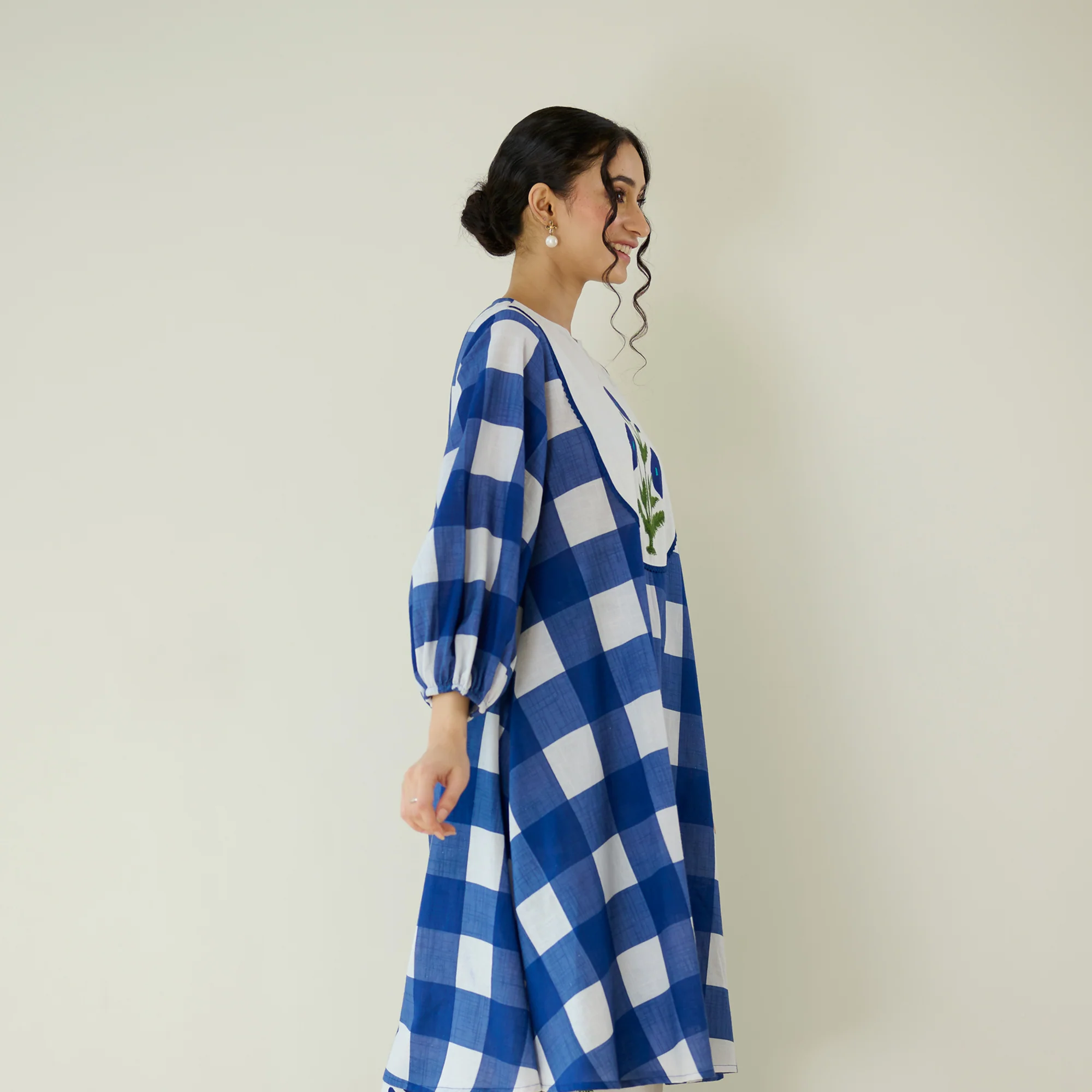 Old School Slub Cotton Kurta - Classic Indigo - Image 5