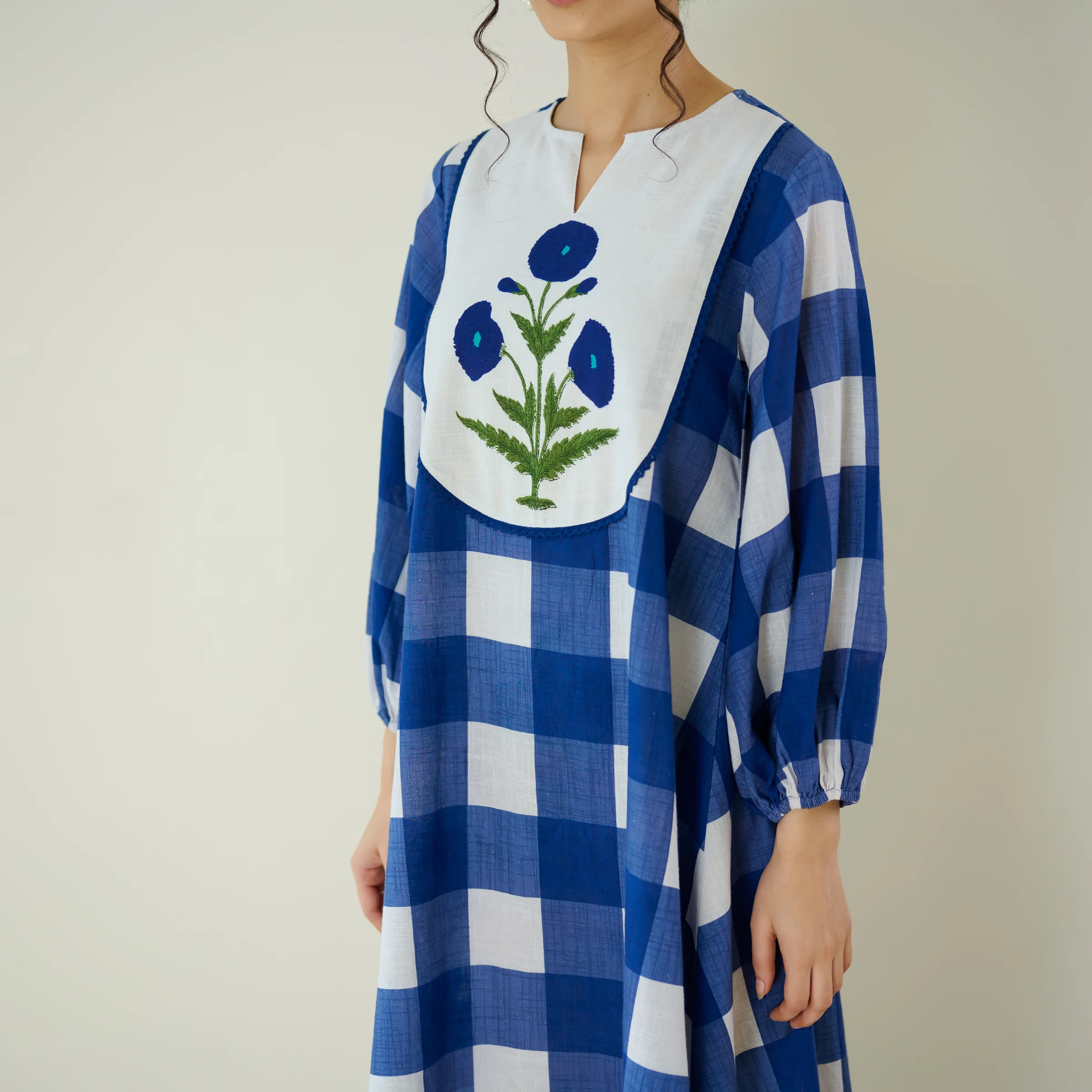 Old School Slub Cotton Kurta Set - Classic Indigo - Image 2