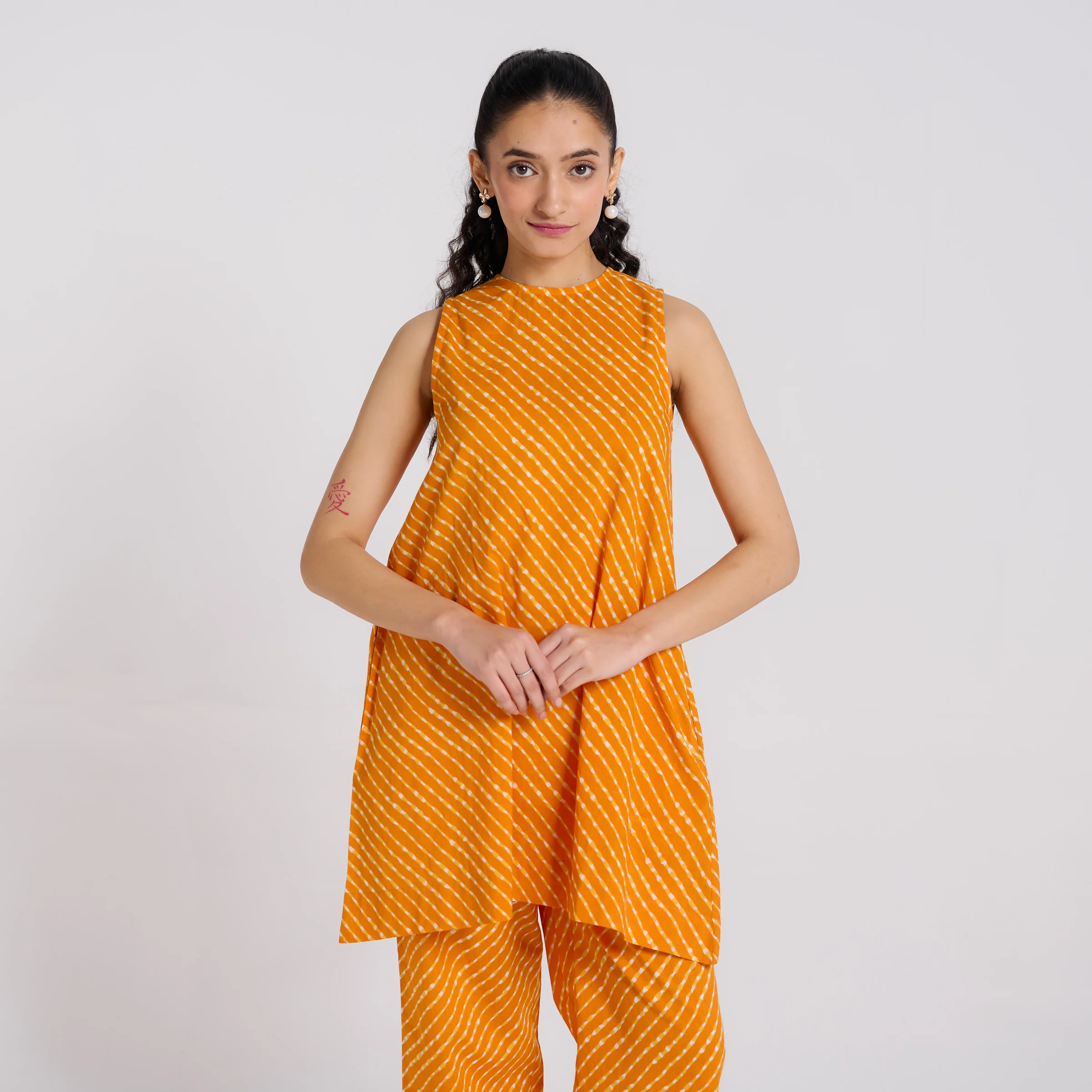 Orange Pure Cotton Co-ord Set - Image 3