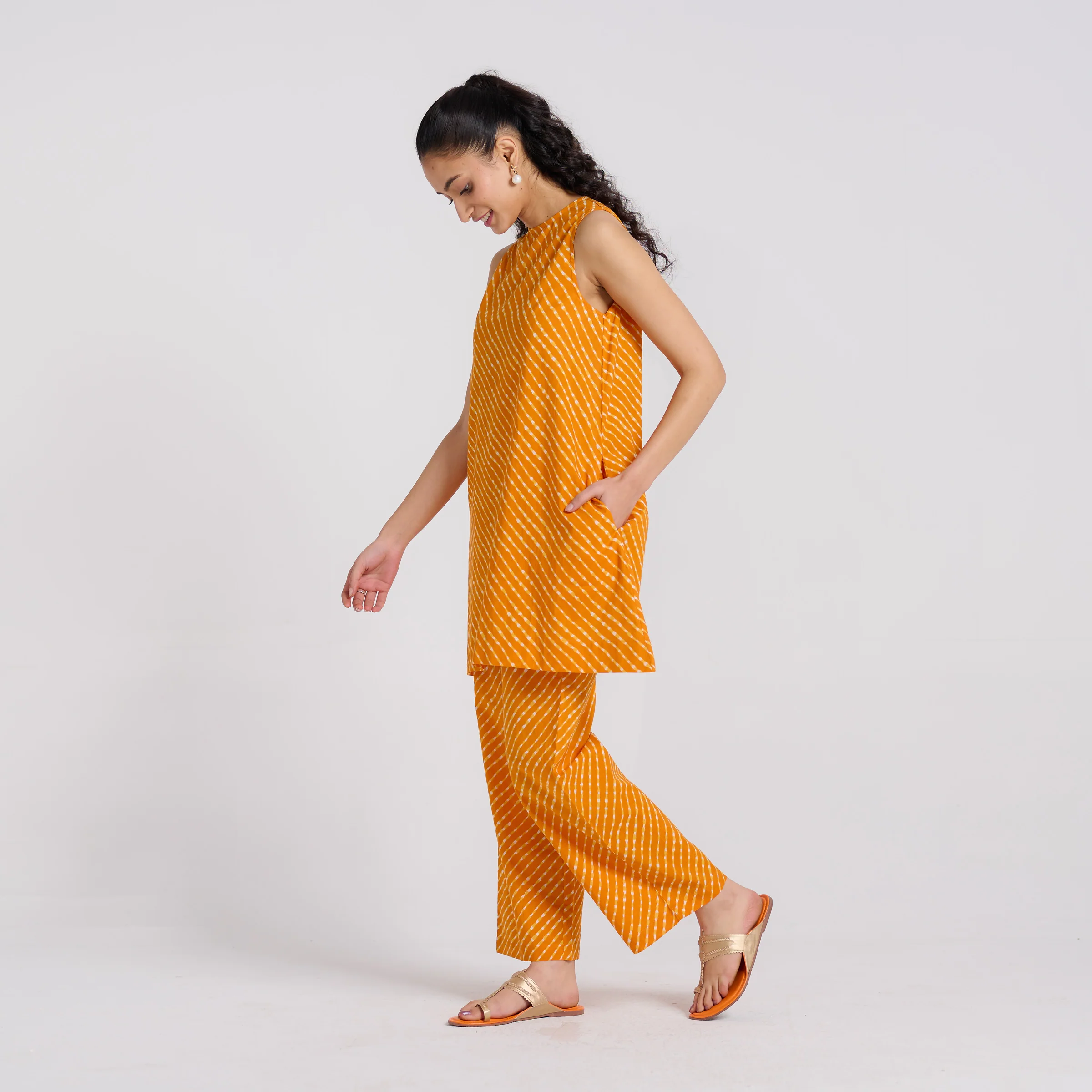 Orange Pure Cotton Co-ord Set - Image 4