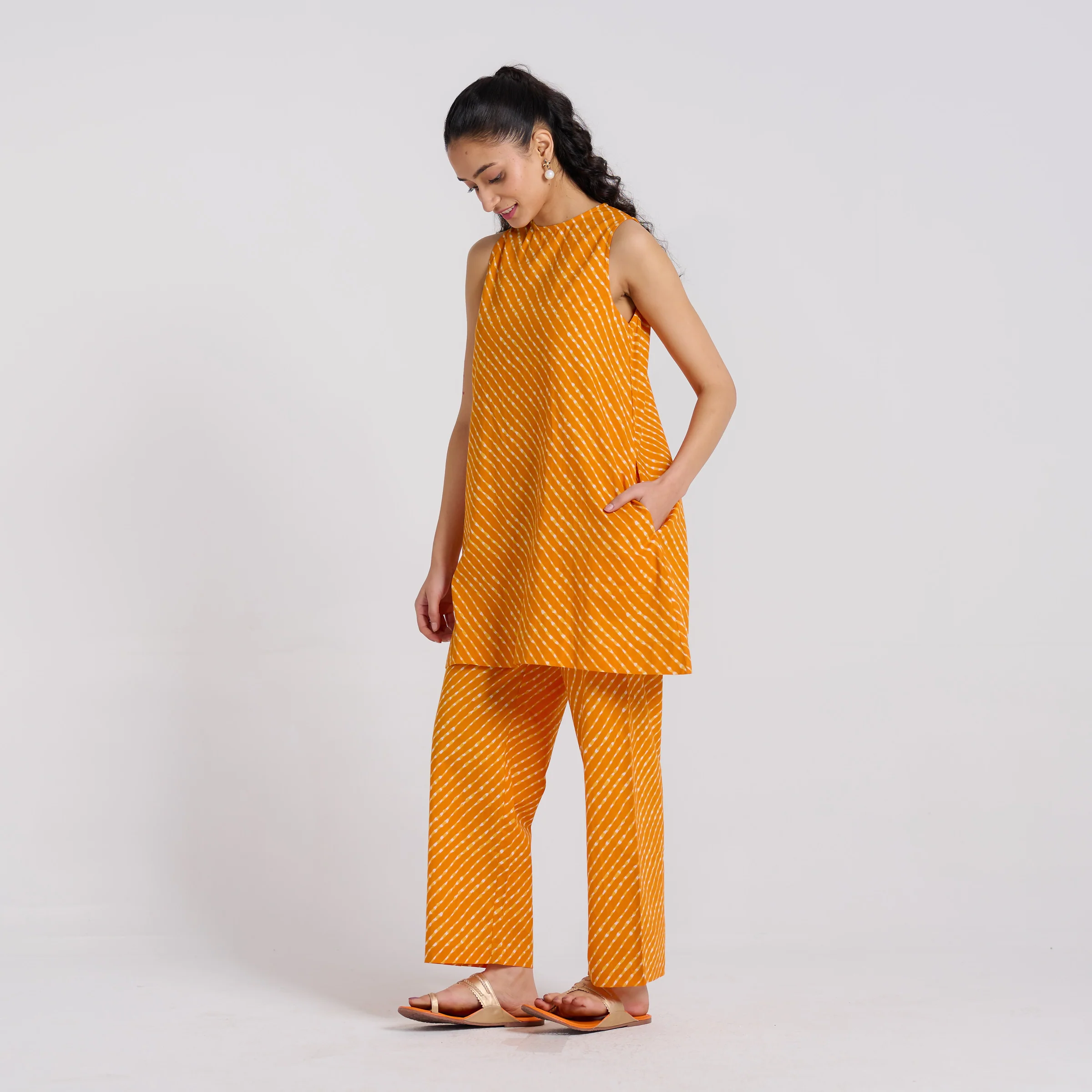 Orange Pure Cotton Co-ord Set - Image 5