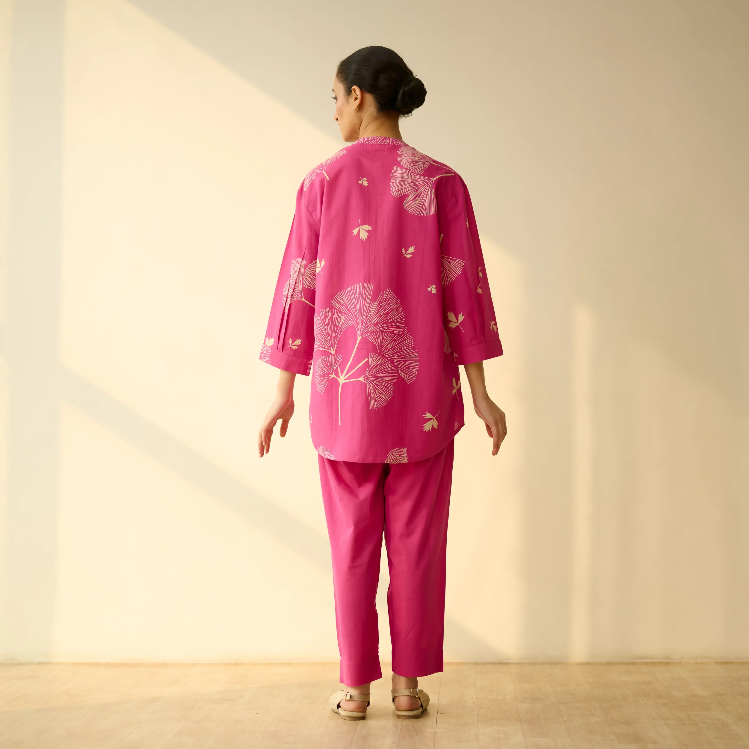 Palm Cotton Coord Set - Pink - Image 7