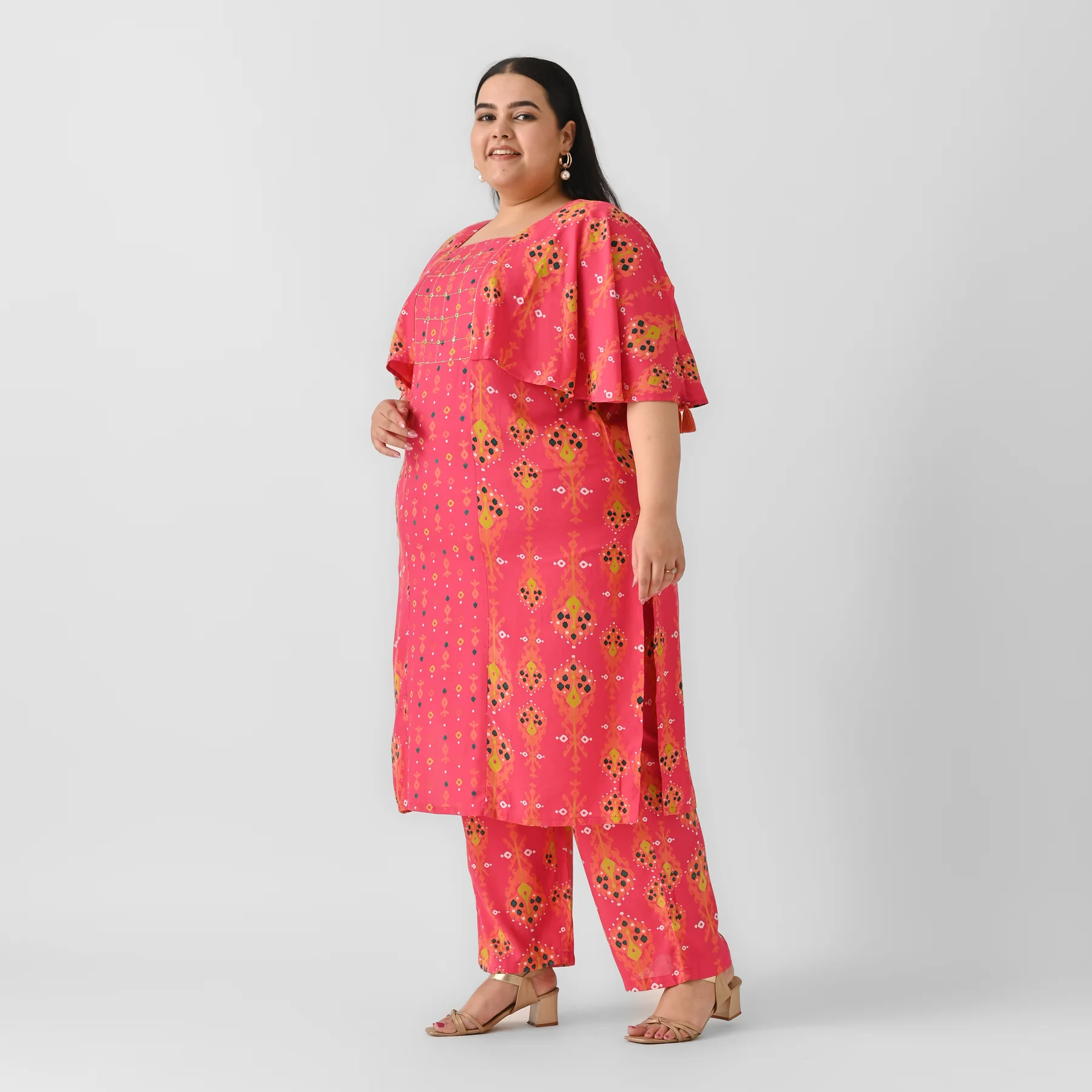 Pink Co-ord Set with Embroidery Details - SOM - Image 3