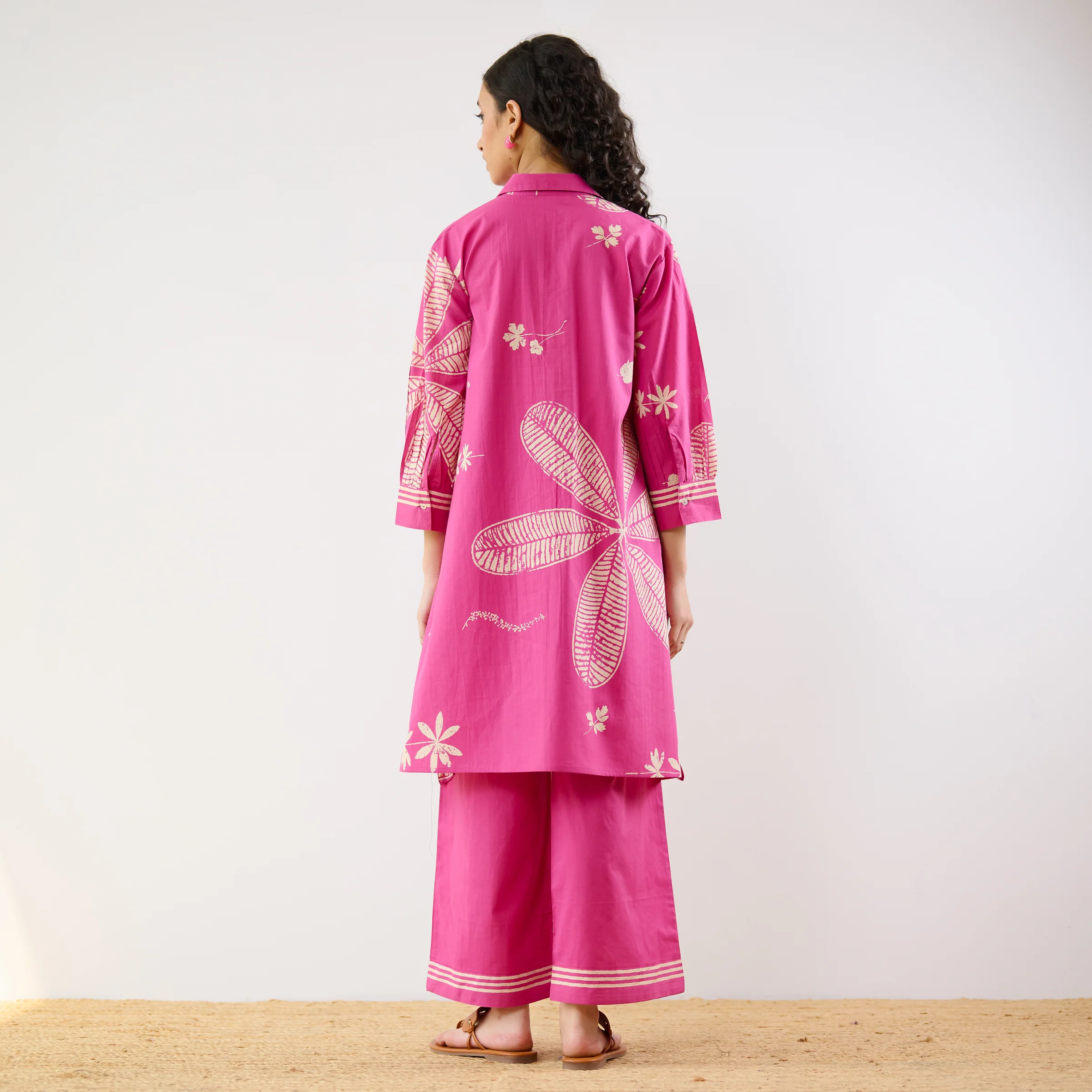 Plumeria Cotton Co-ord Set - Pink - Image 8