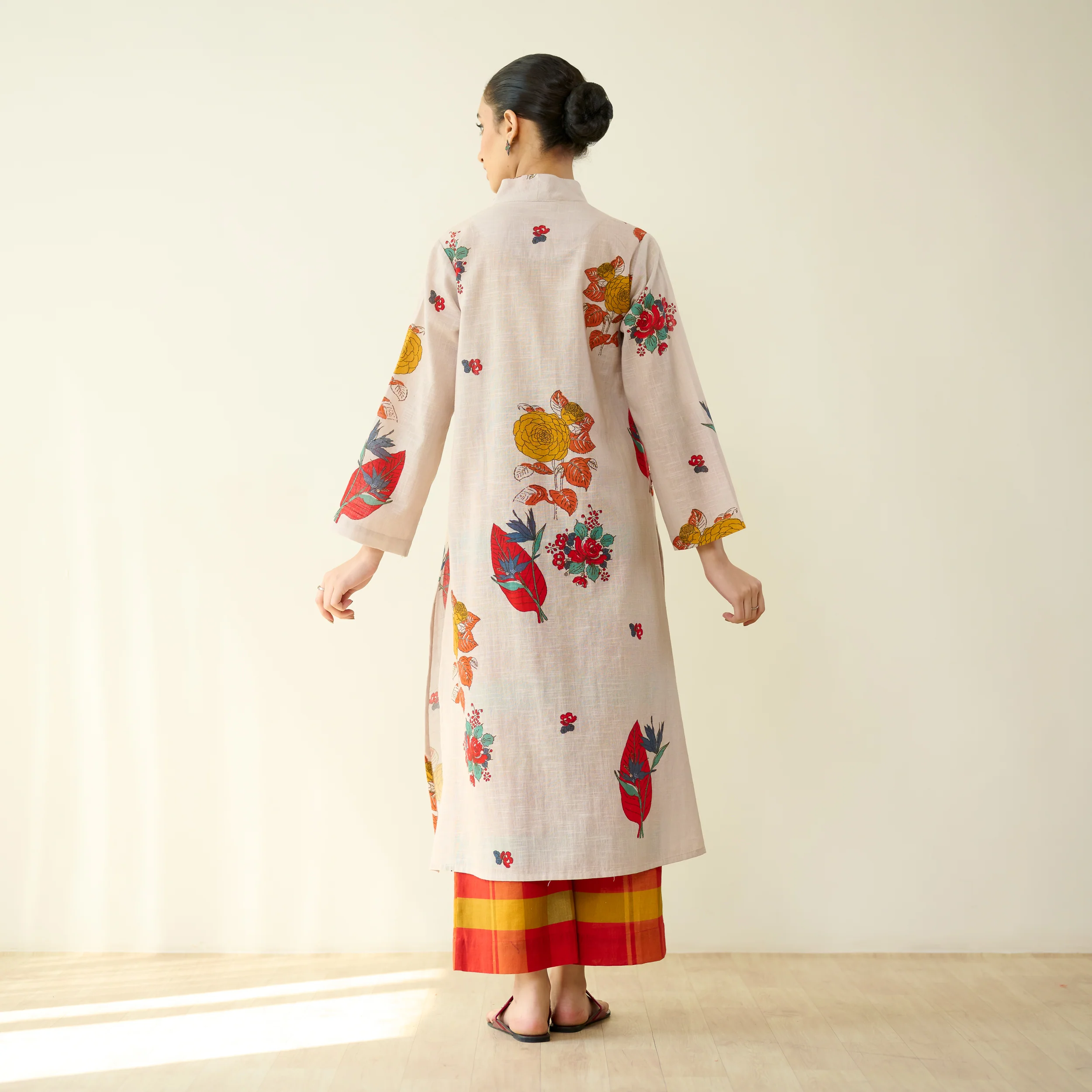 Potpourri Pure Slub Cotton Kurta Set - Off White - Image 9