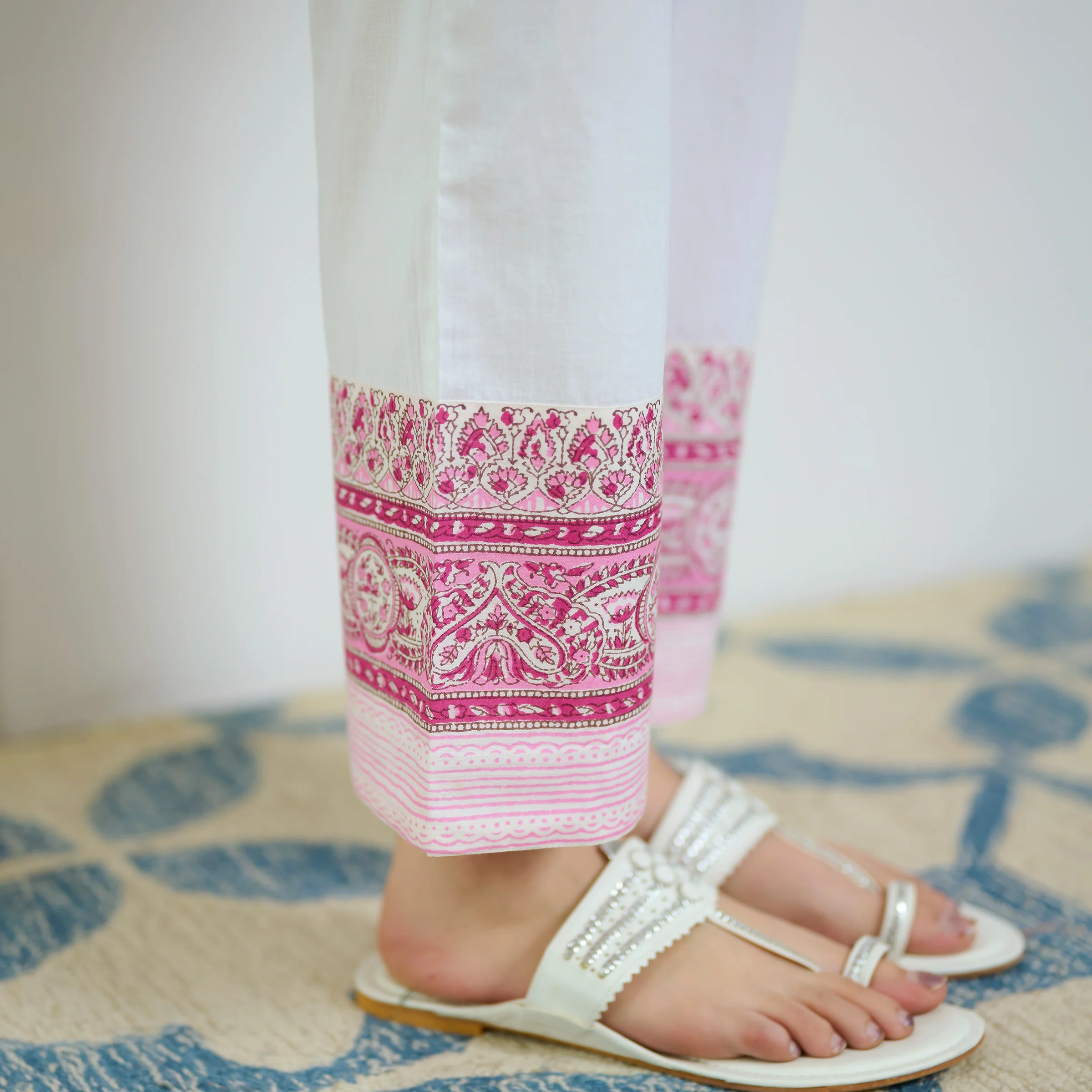 Rani Pink Sanganeri Printed Cotton Co-ord Set - Image 9