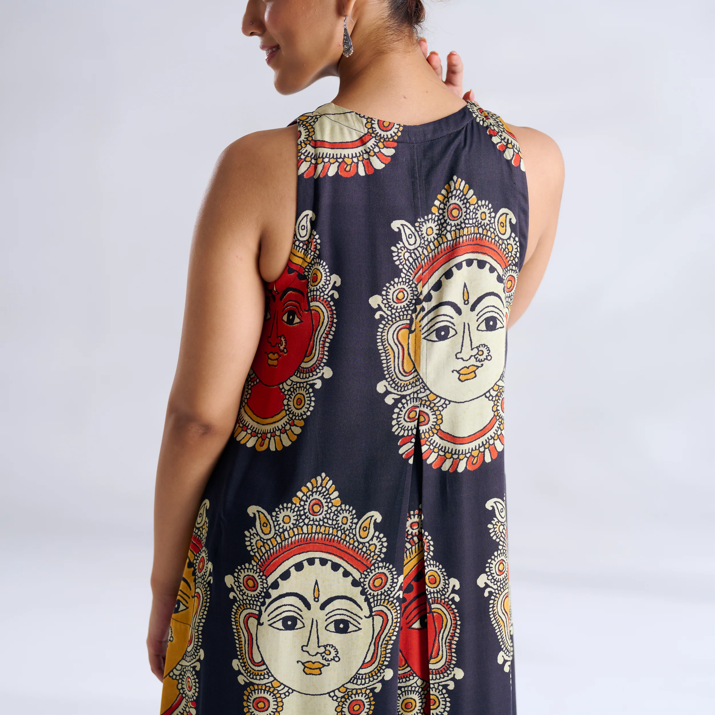 Roopika Modal Satin Dress - Charcoal - Image 7
