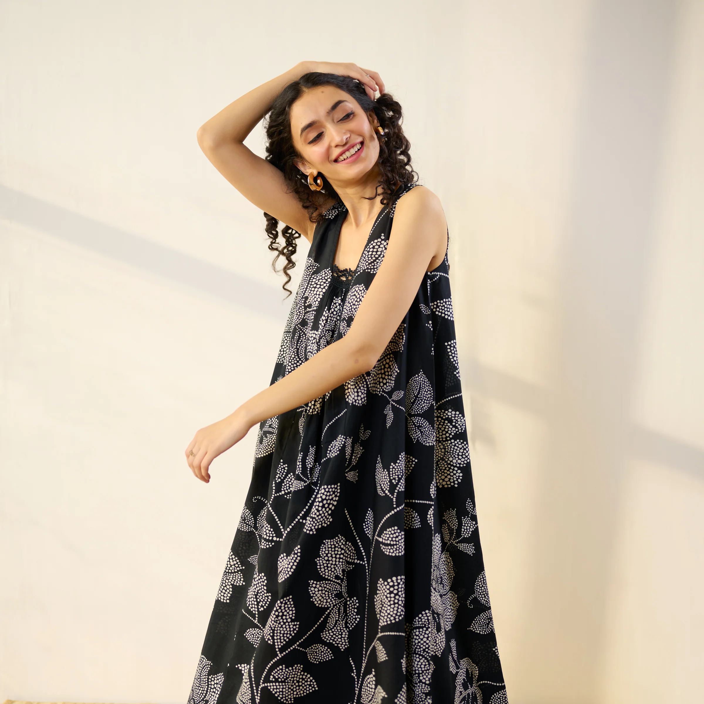 Rosewood Cotton Kurta Set - Black - Image 6