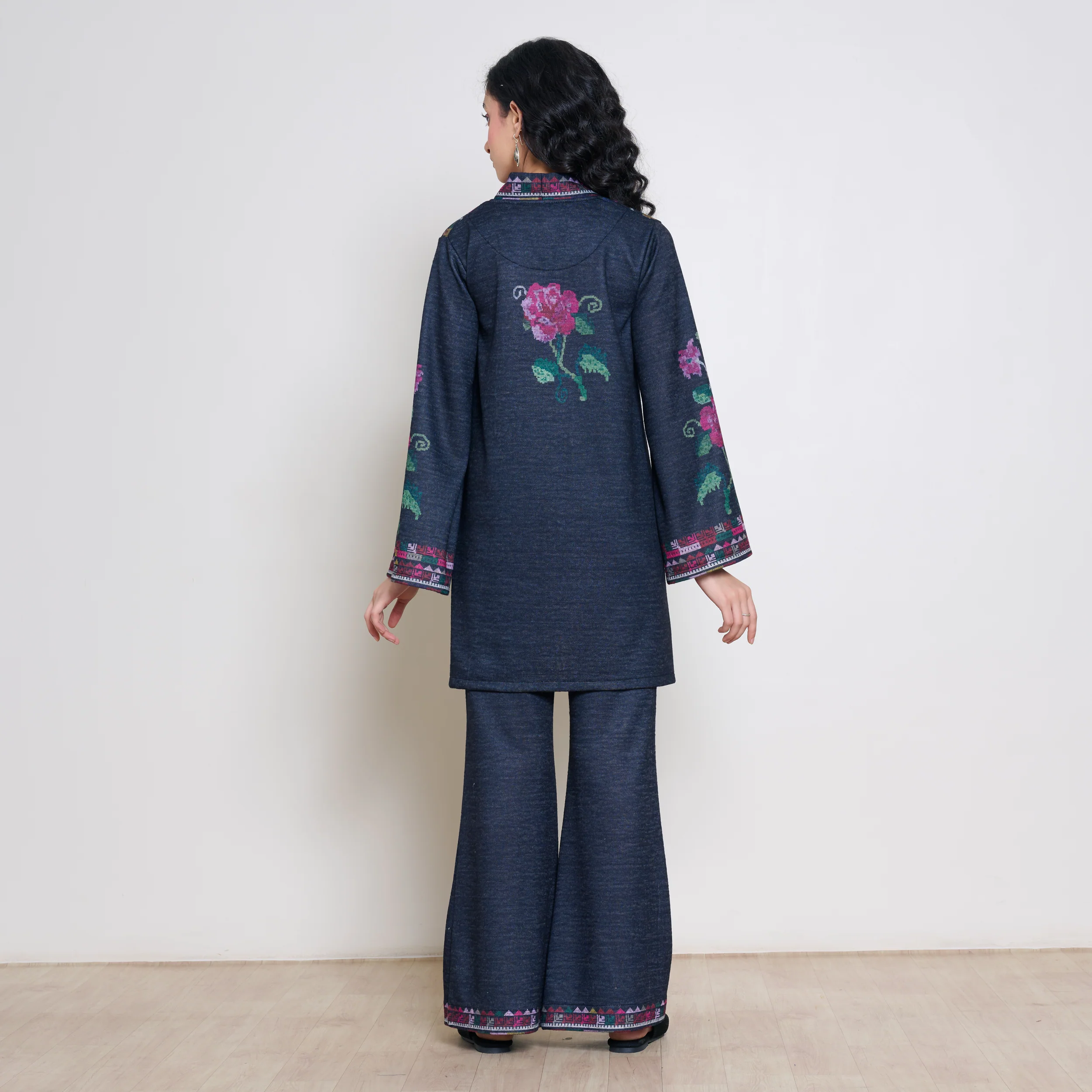 Rosy Woollen Coord Set - Black - Image 6