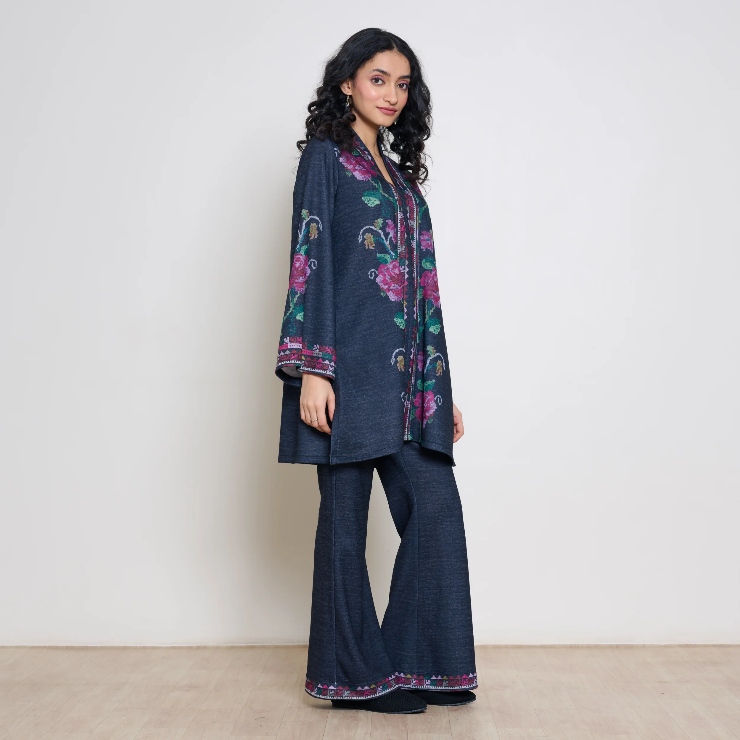 Rosy Woollen Coord Set - Black - Image 8