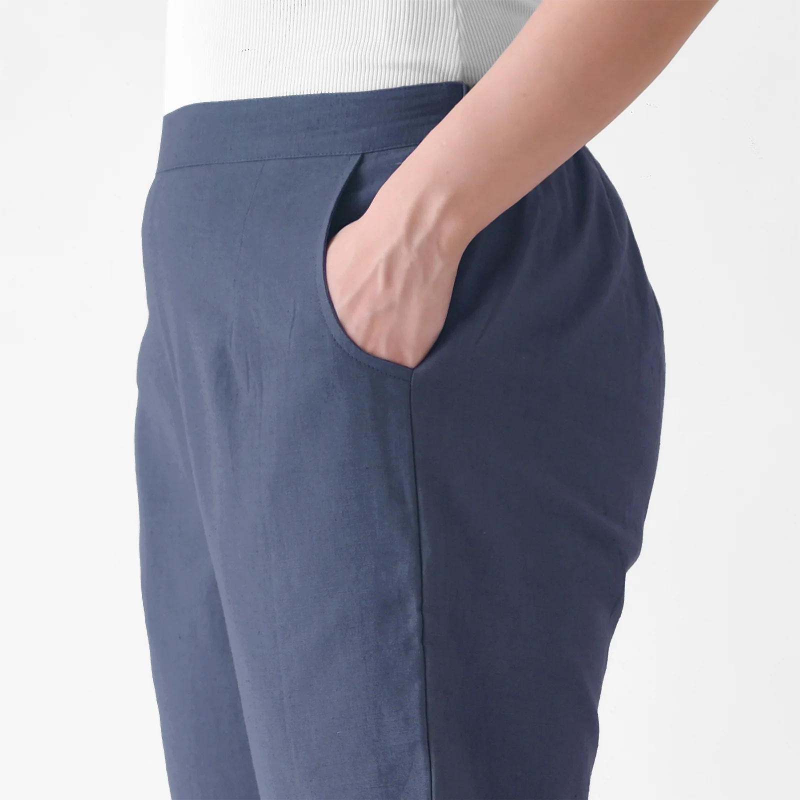 Slate Grey Cotton AMPM Pants - Image 4