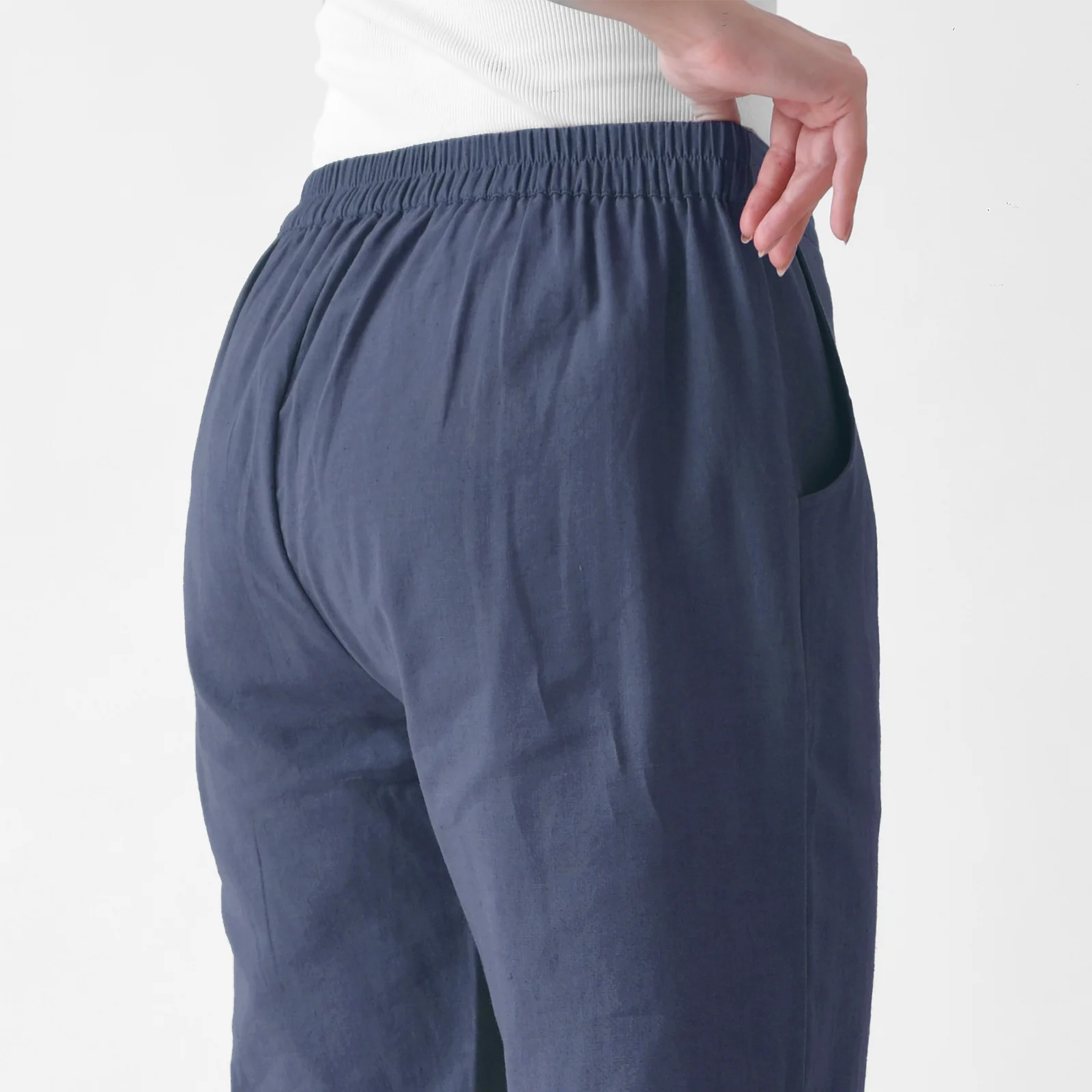 Slate Grey Cotton AMPM Pants - Image 5