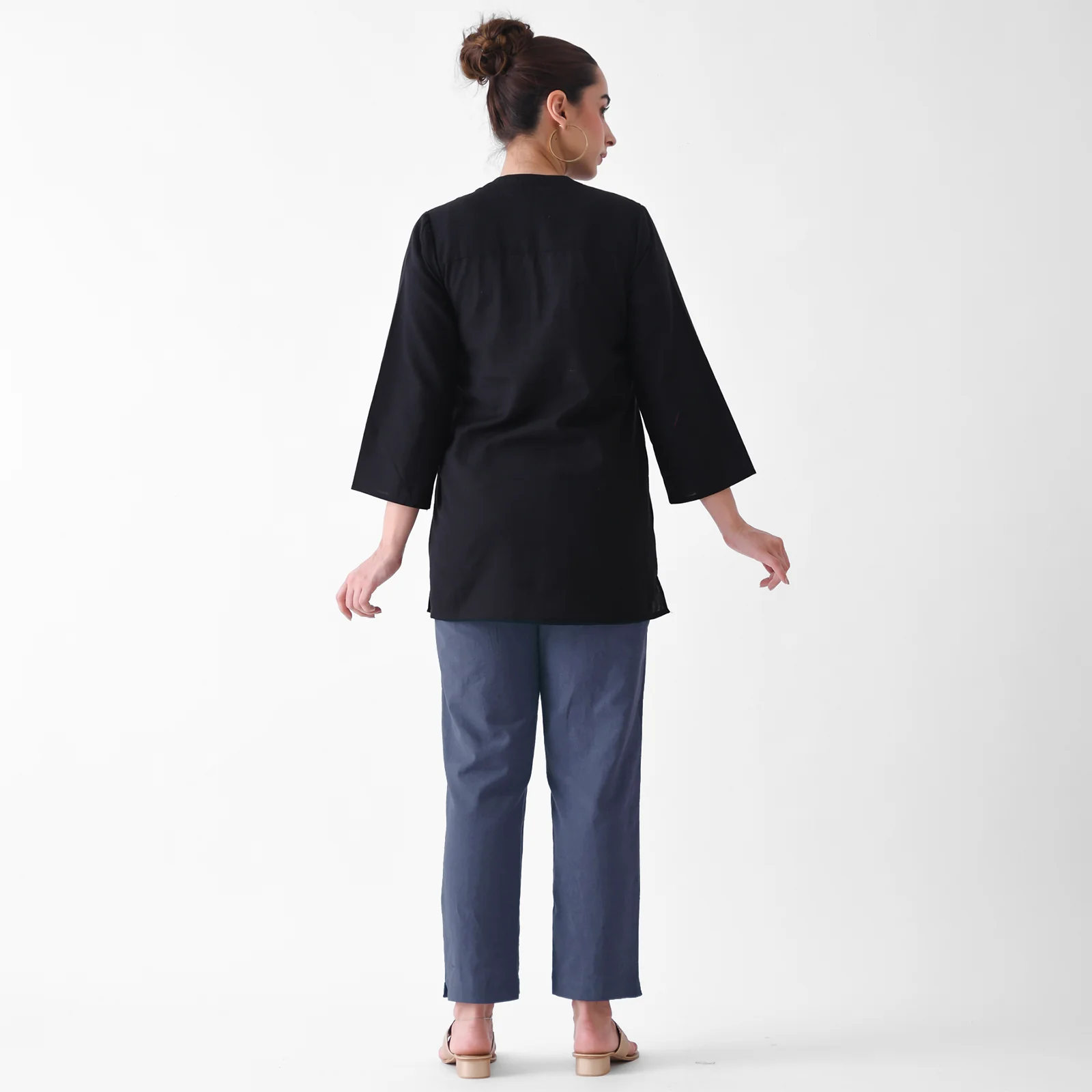 Slate Grey Cotton AMPM Pants - Image 6