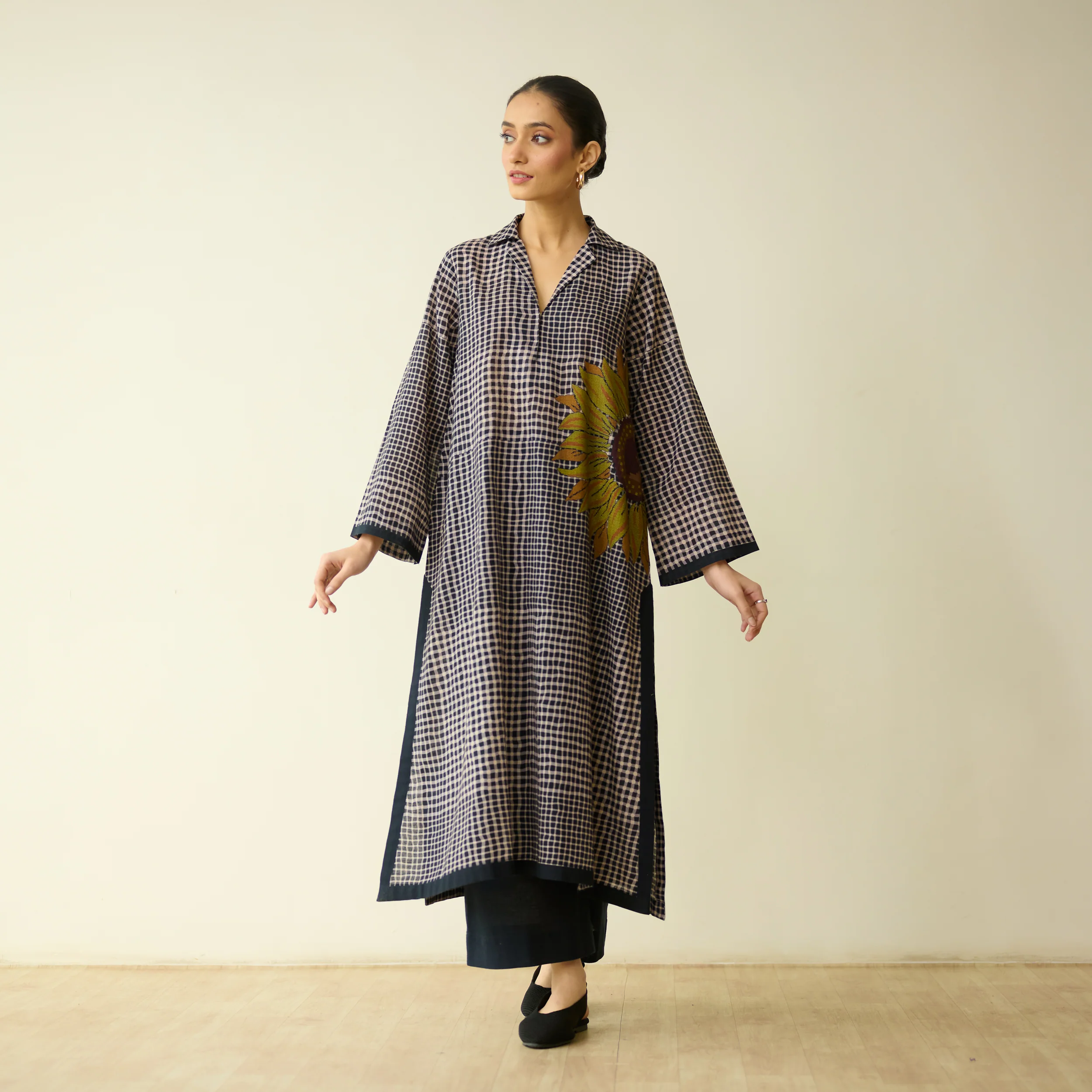 Sunday Slub Cotton Kurta - Charcoal - Image 6