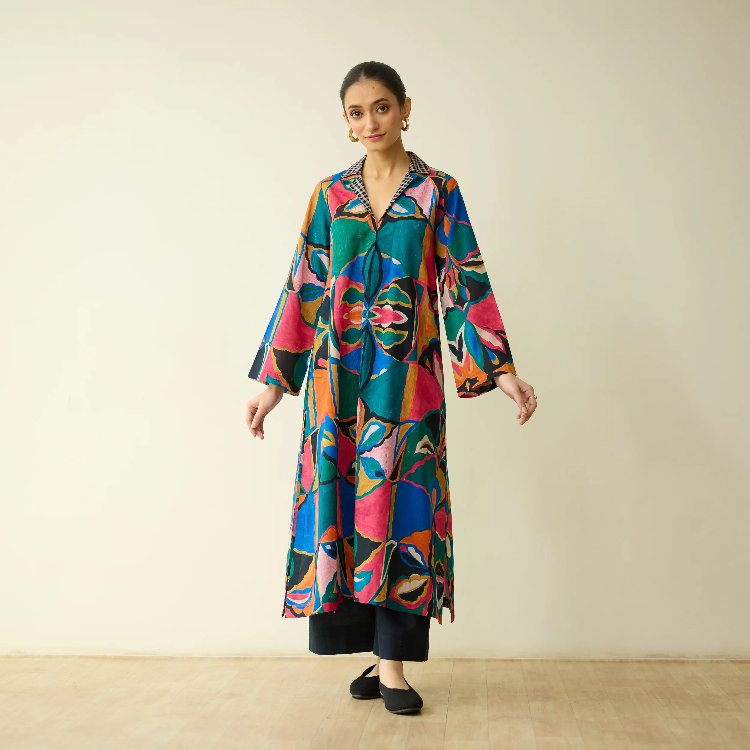 Sunday Slub Cotton Kurta - Multicolour - Image 5