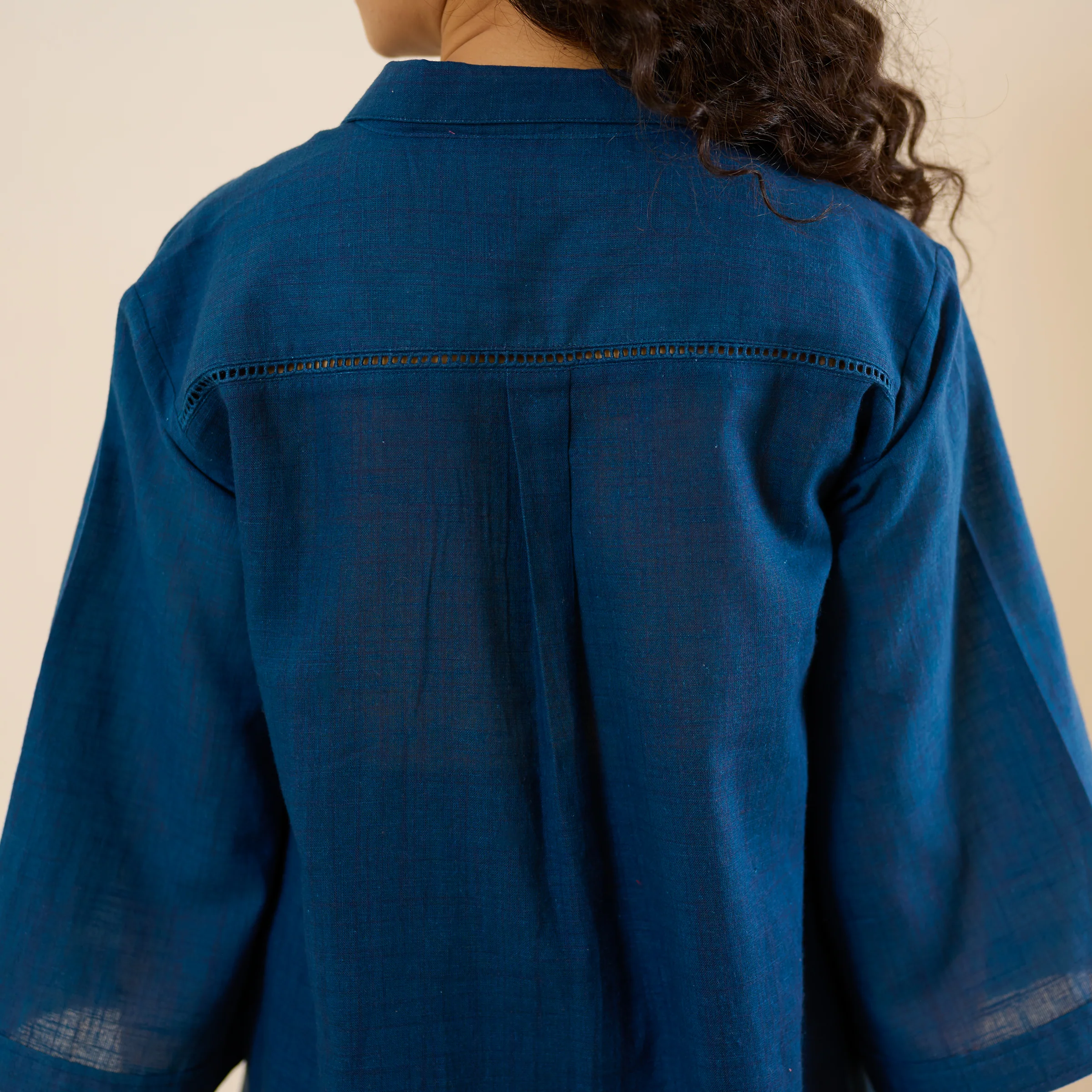 Sunflower Slub Cotton Co-ord Set - Indigo - Image 3