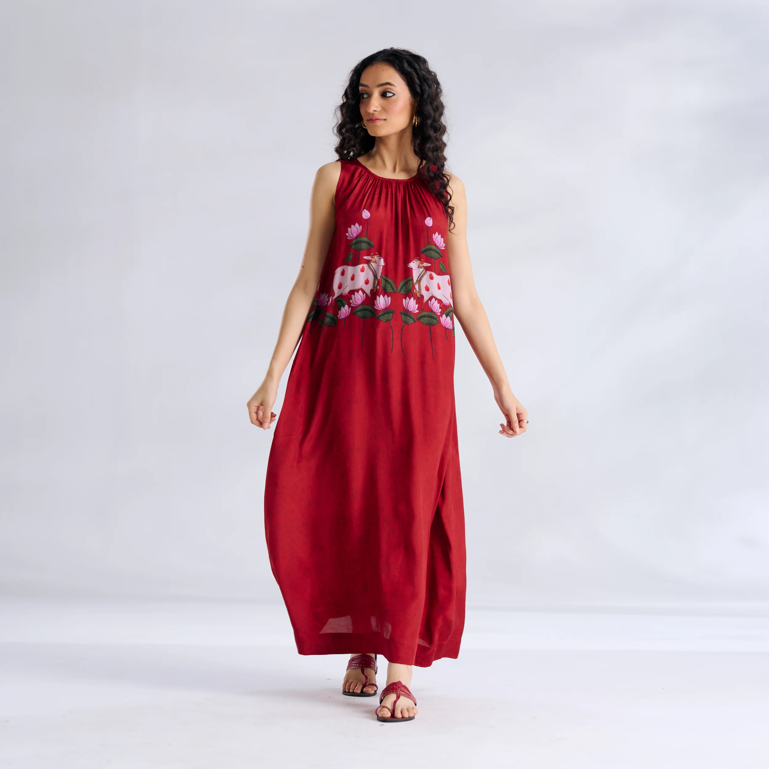 Surbhi Shantoon Maxi Dress - Blood Red - Image 3