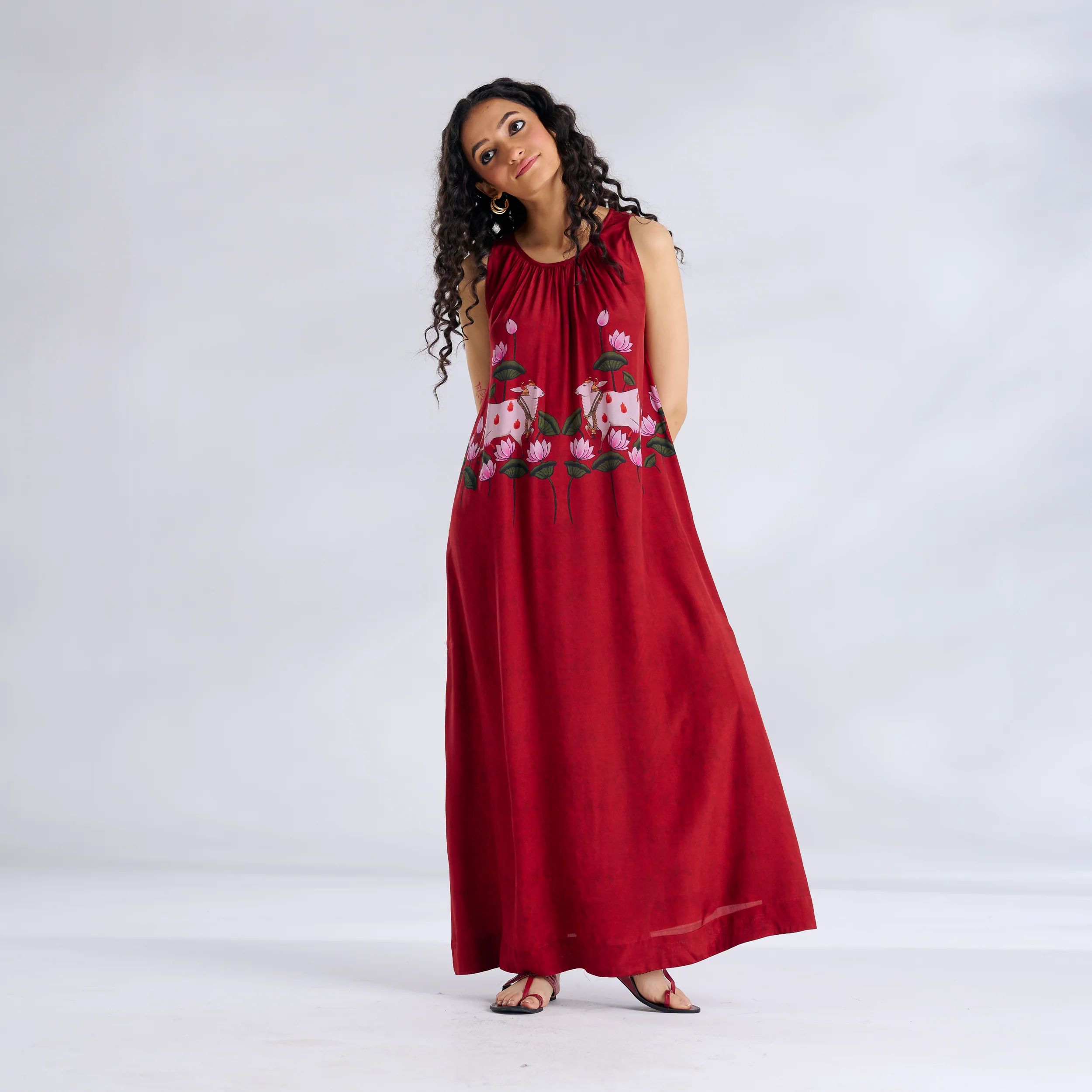 Surbhi Shantoon Maxi Dress - Blood Red - Image 4