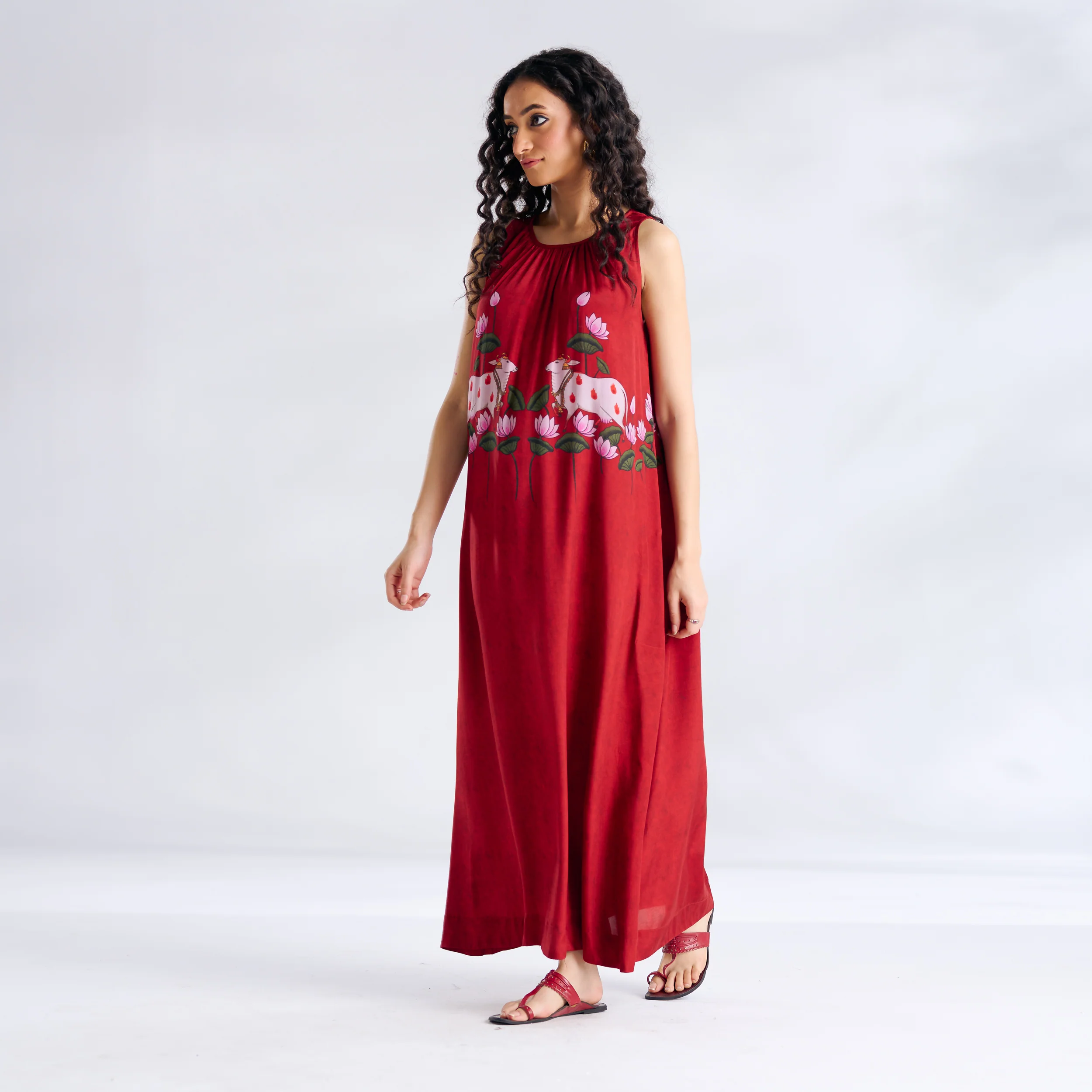 Surbhi Shantoon Maxi Dress - Blood Red - Image 5