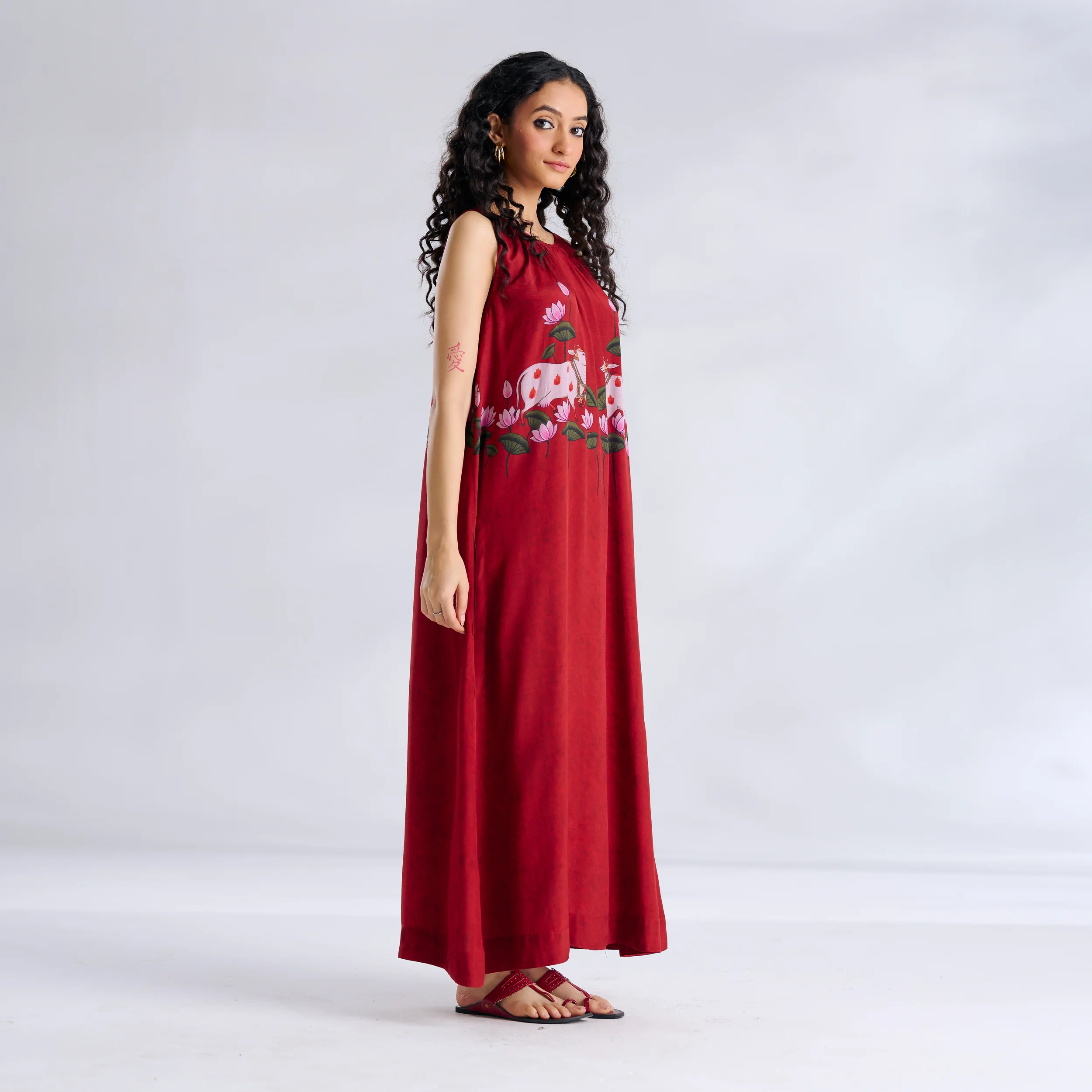 Surbhi Shantoon Maxi Dress - Blood Red - Image 8
