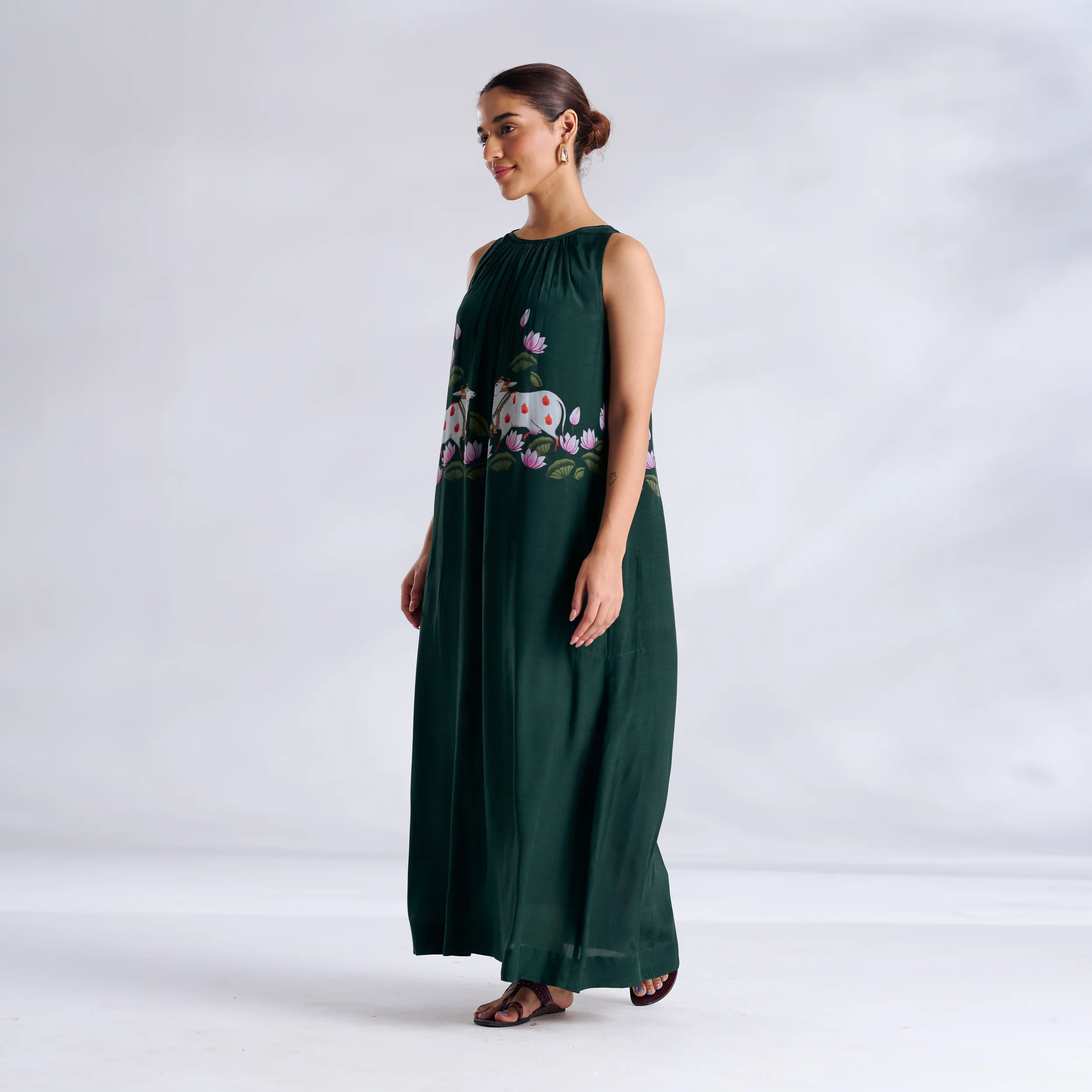 Surbhi Shantoon Maxi Dress - Emerald Green - Image 4