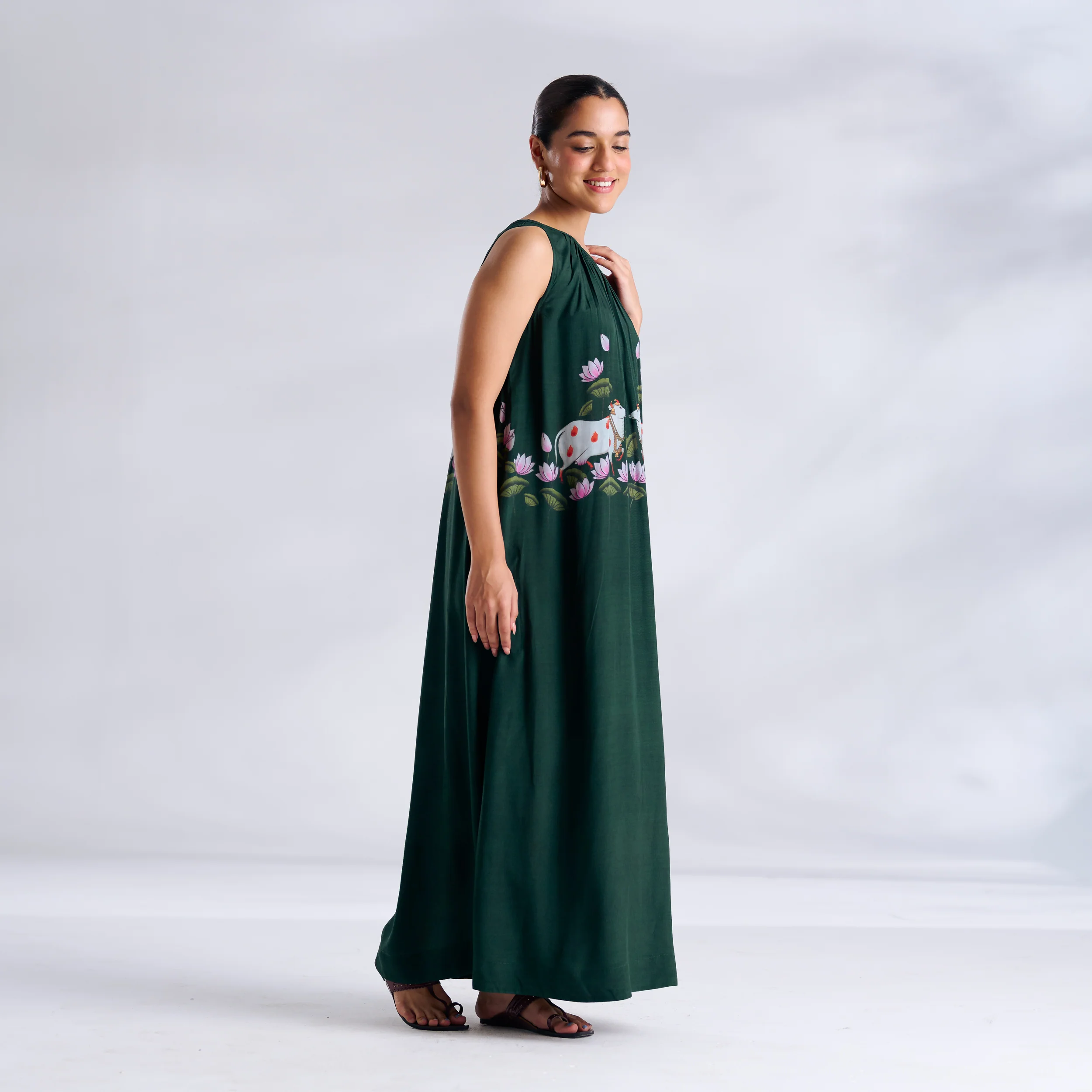 Surbhi Shantoon Maxi Dress - Emerald Green - Image 7