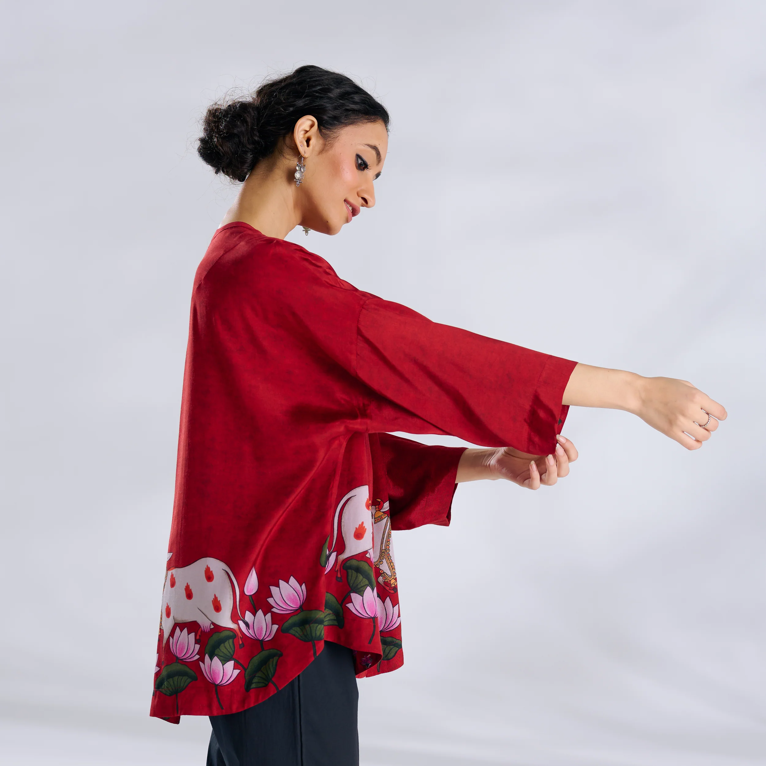 Surbhi Shantoon Shirt - Blood Red - Image 4