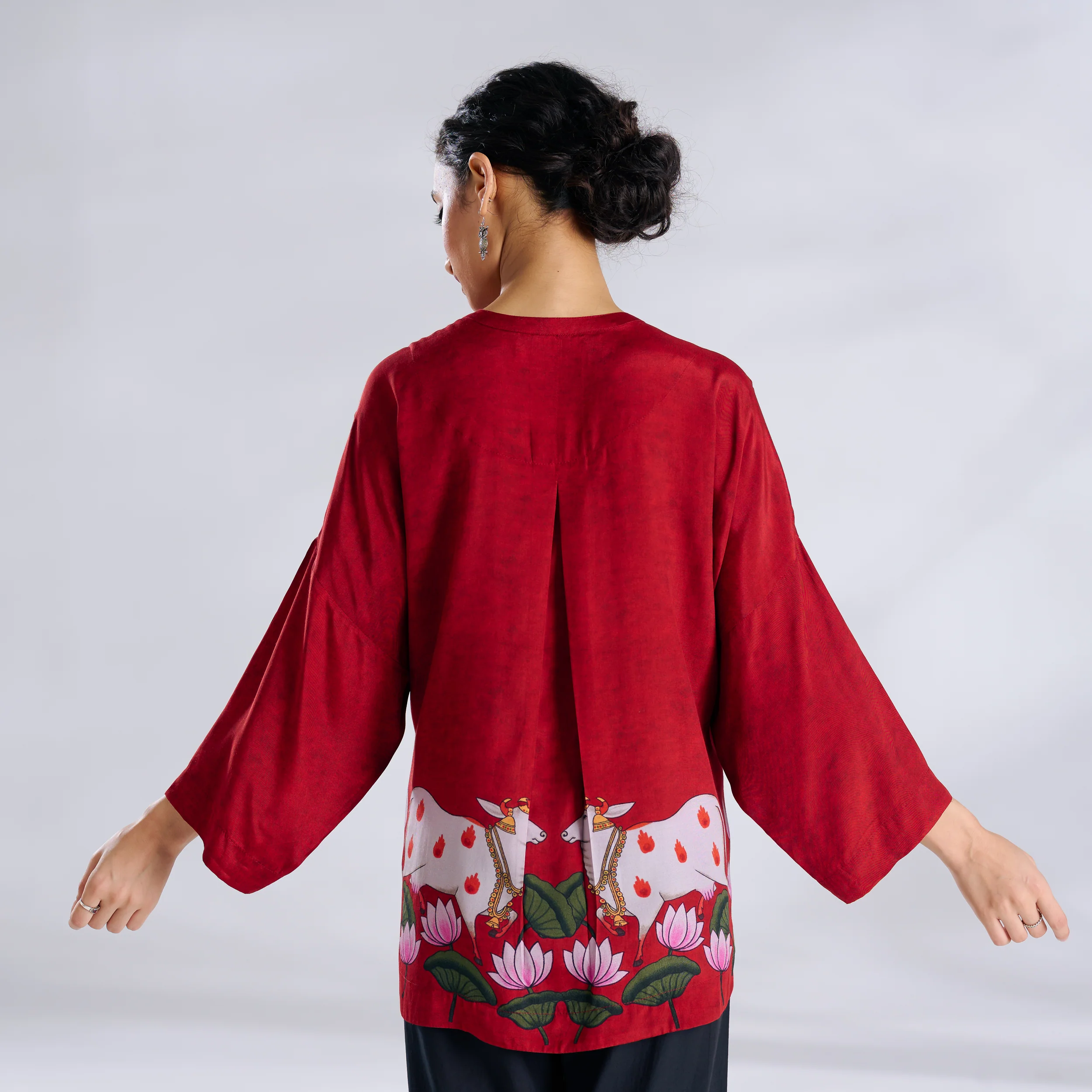 Surbhi Shantoon Shirt - Blood Red - Image 6