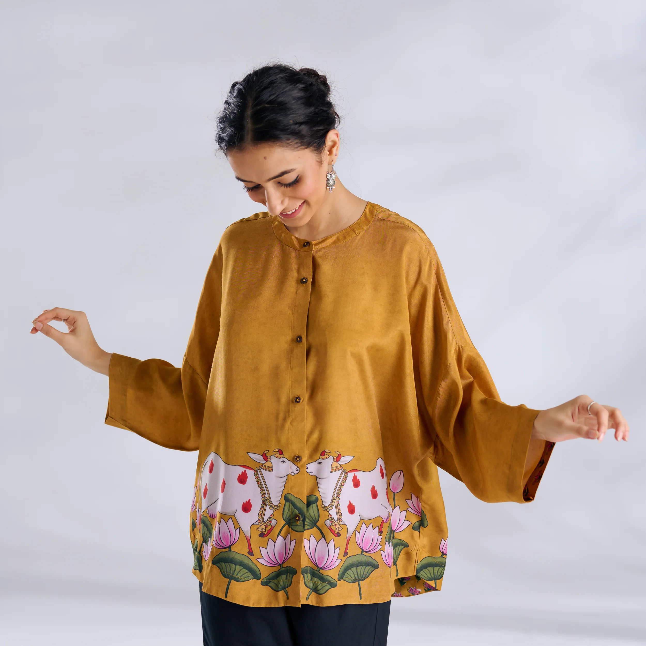 Surbhi Shantoon Shirt - Golden Yellow - Image 4