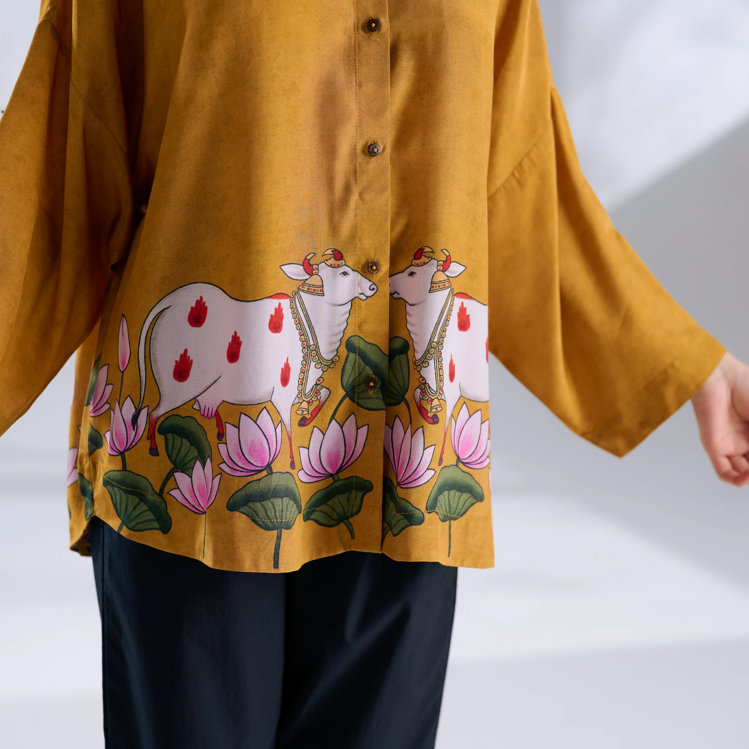 Surbhi Shantoon Shirt - Golden Yellow - Image 5
