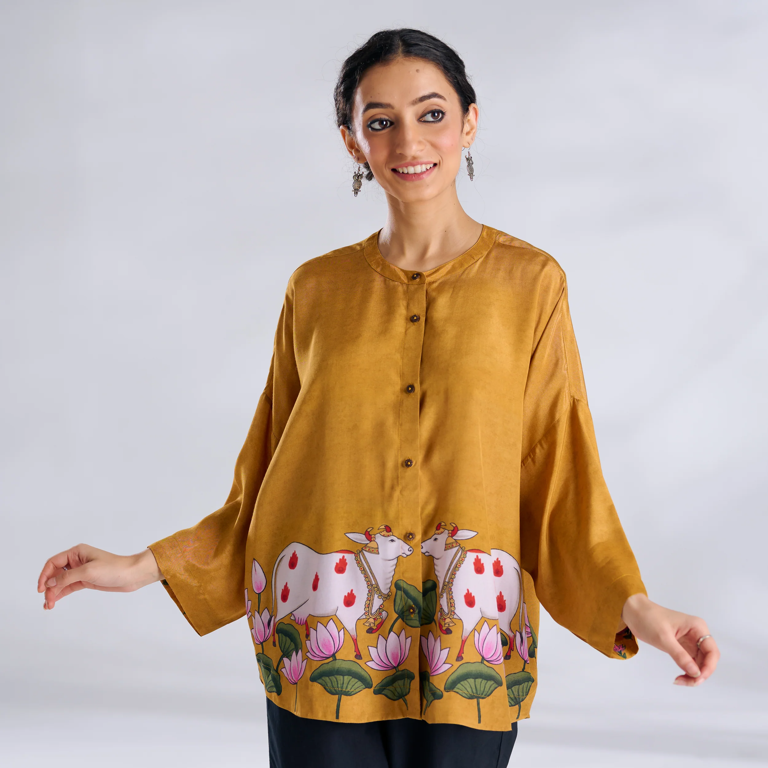 Surbhi Shantoon Shirt - Golden Yellow - Image 8