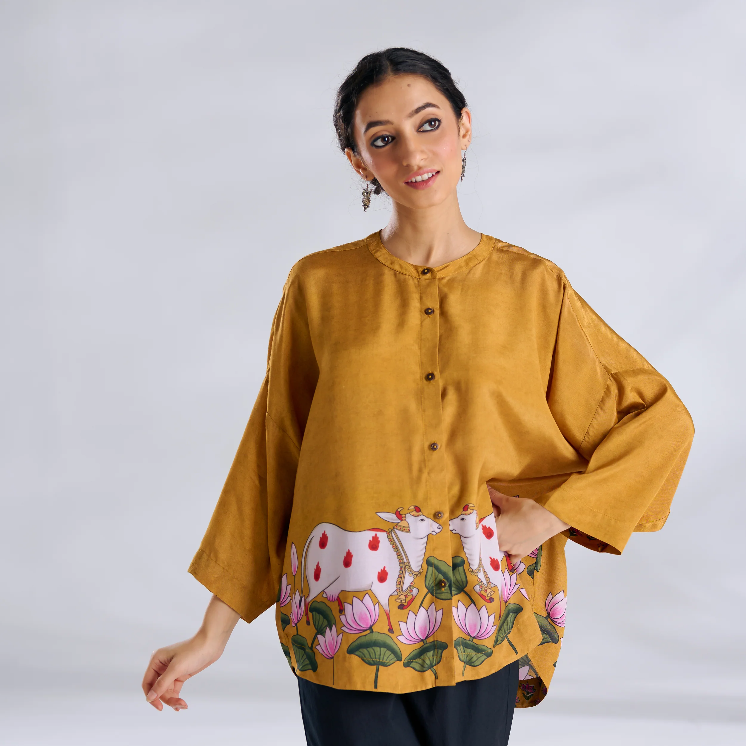 Surbhi Shantoon Shirt - Golden Yellow - Image 9
