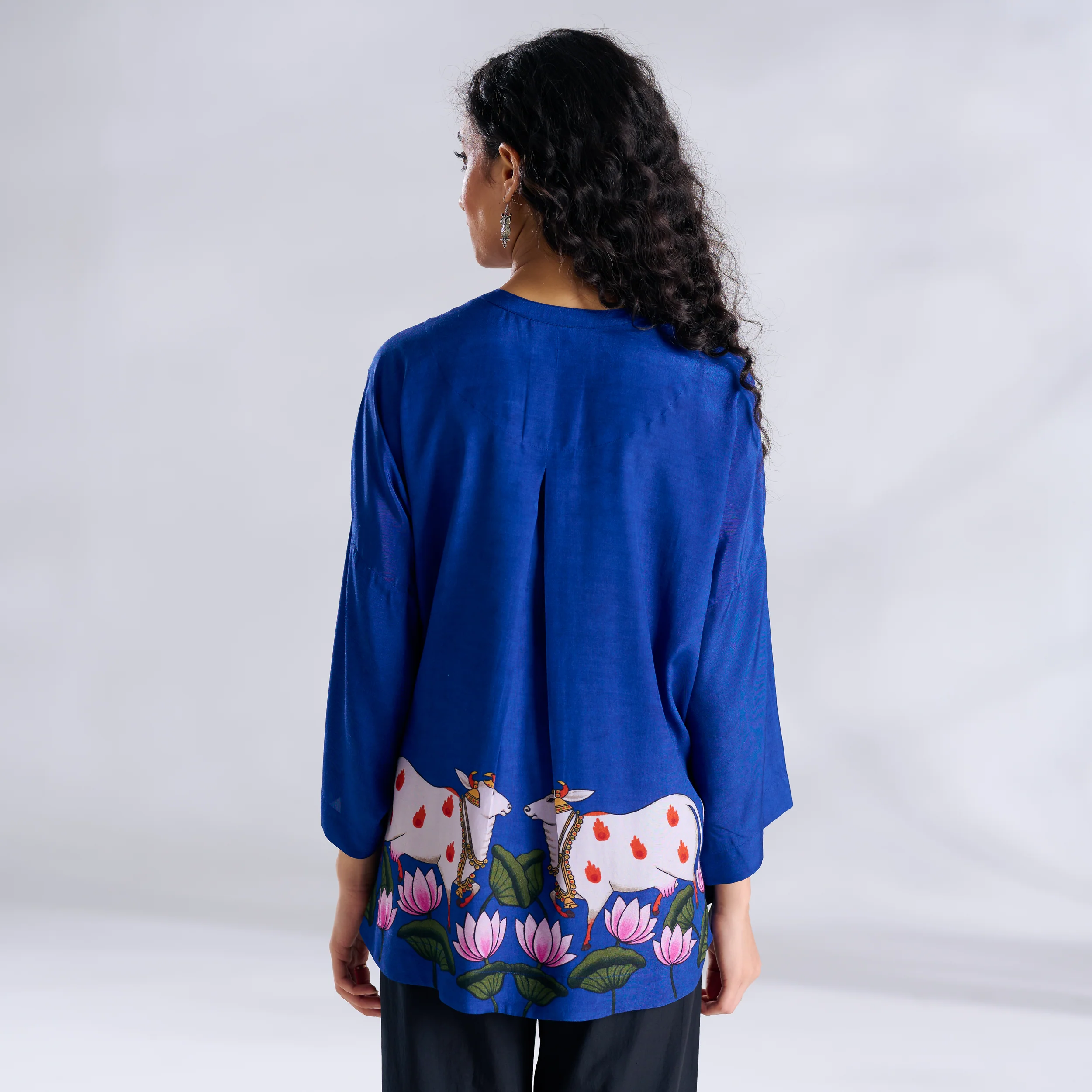 Surbhi Shantoon Shirt - Royal Blue - Image 6