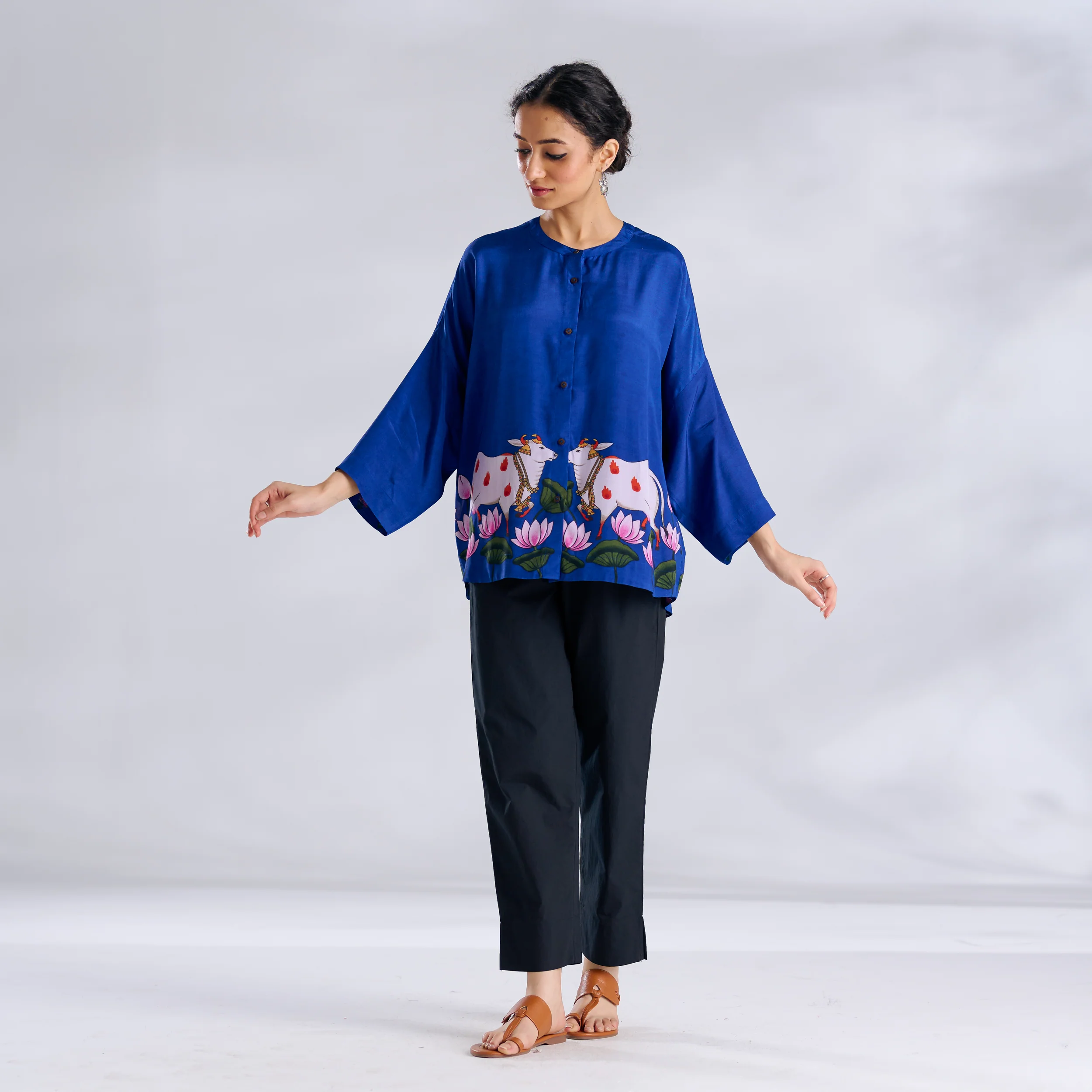 Surbhi Shantoon Shirt - Royal Blue - Image 8