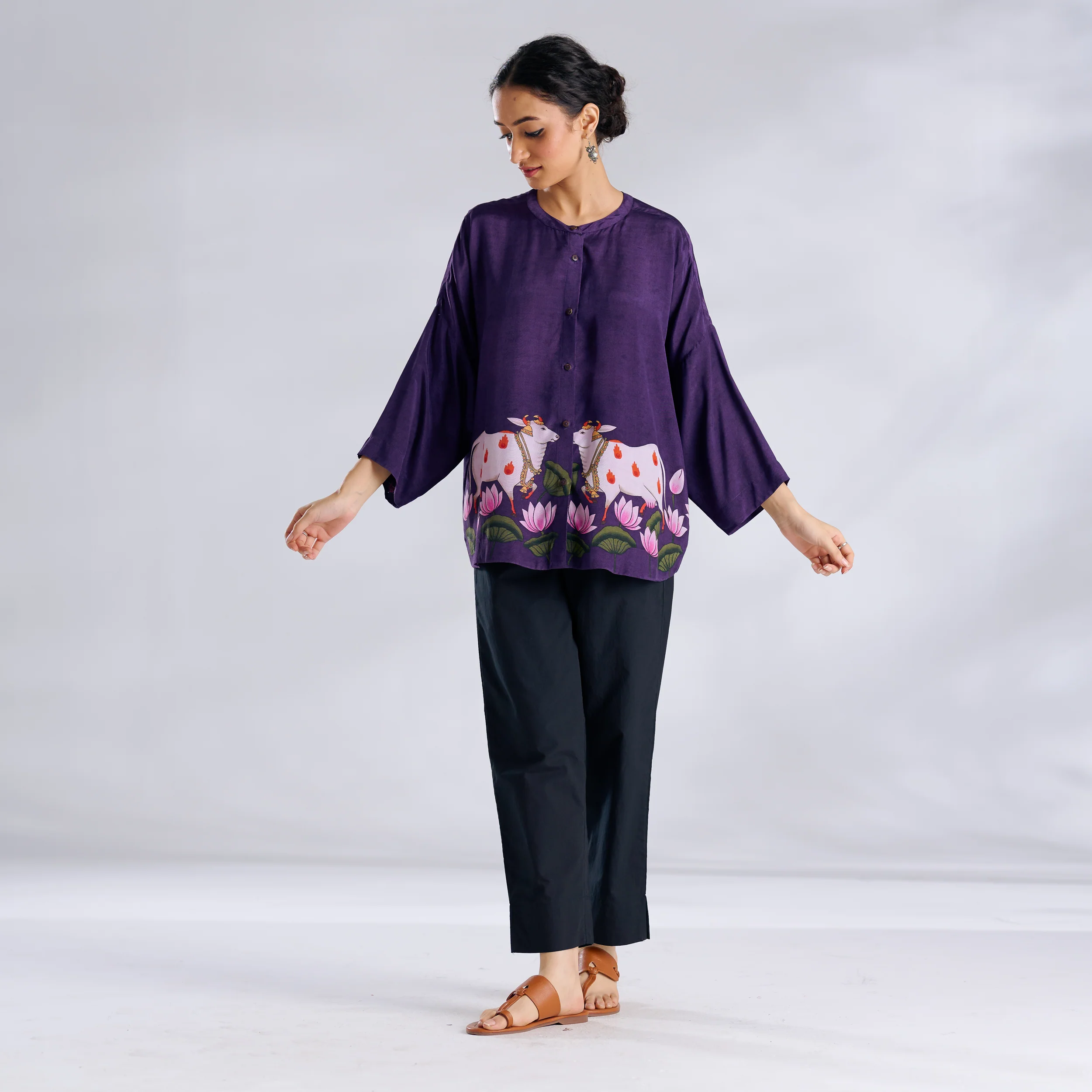 Surbhi Shantoon Shirt - Violet - Image 3