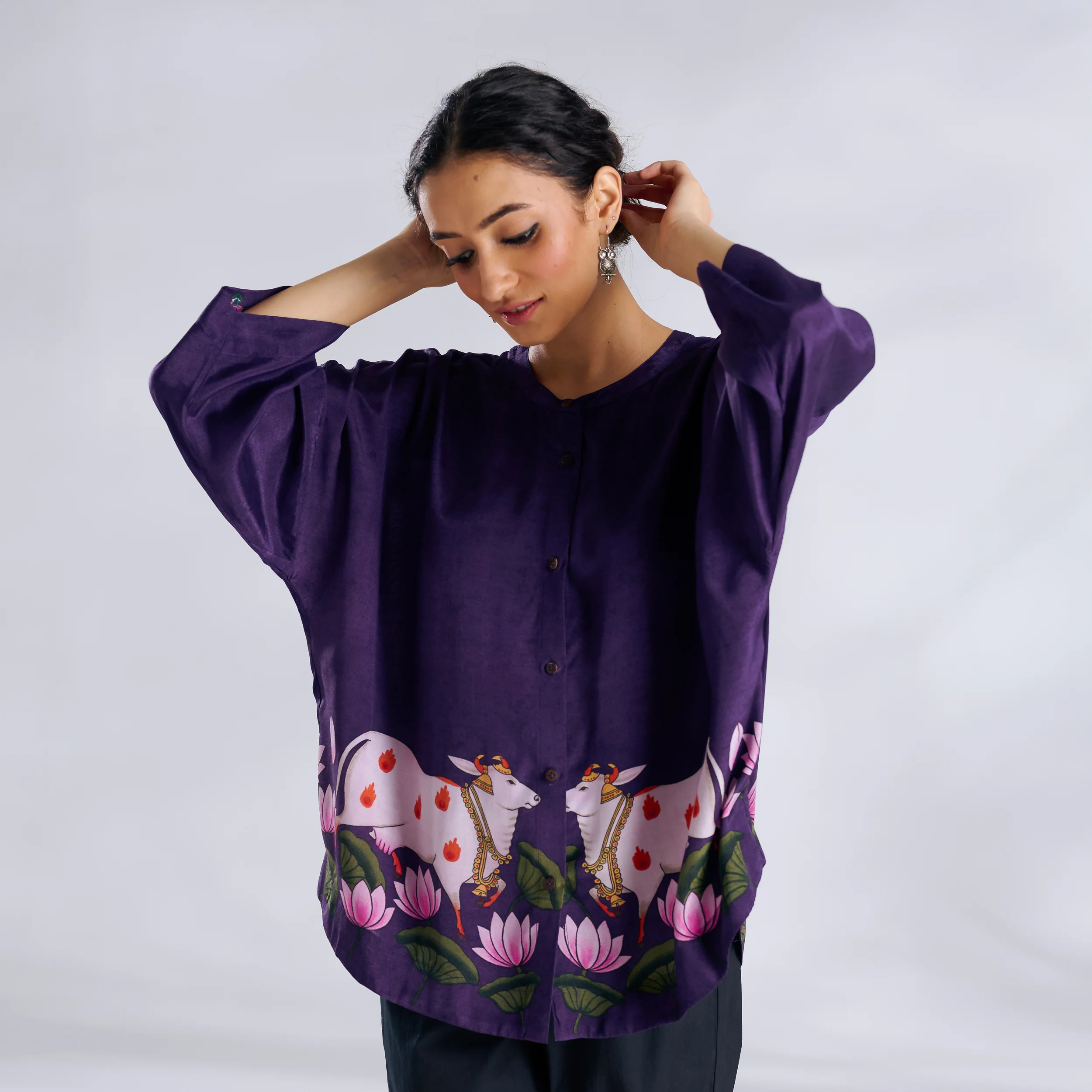 Surbhi Shantoon Shirt - Violet - Image 5