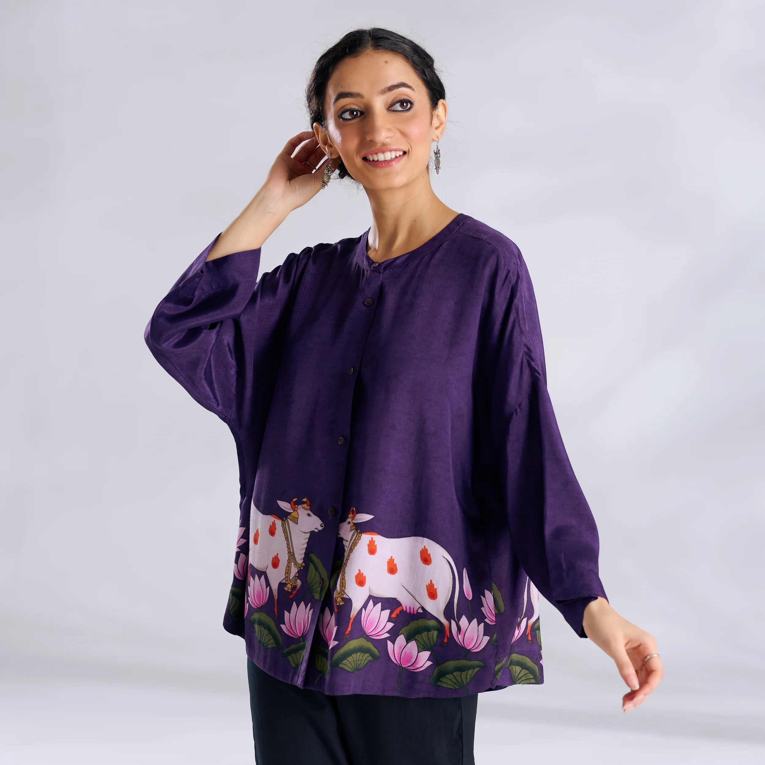 Surbhi Shantoon Shirt - Violet - Image 7
