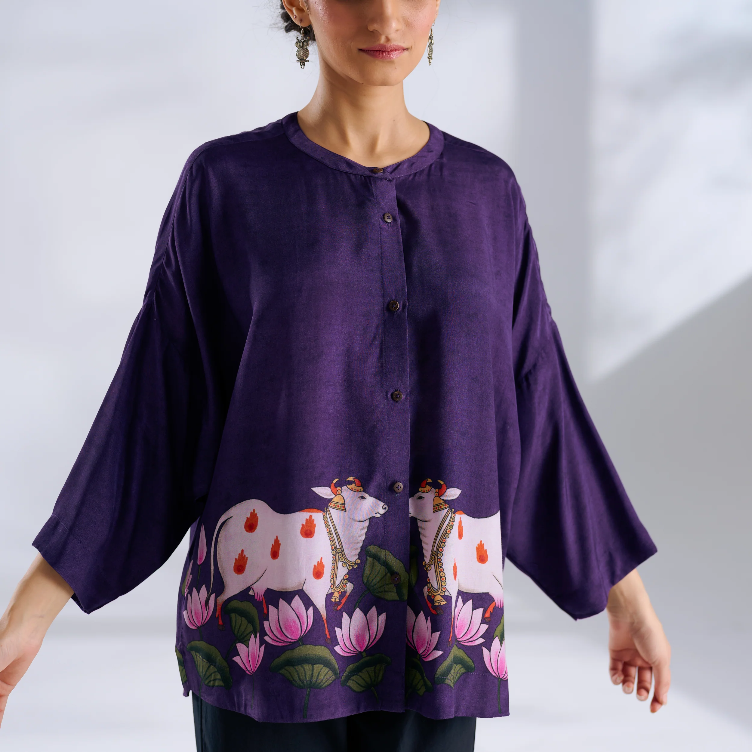 Surbhi Shantoon Shirt - Violet - Image 8