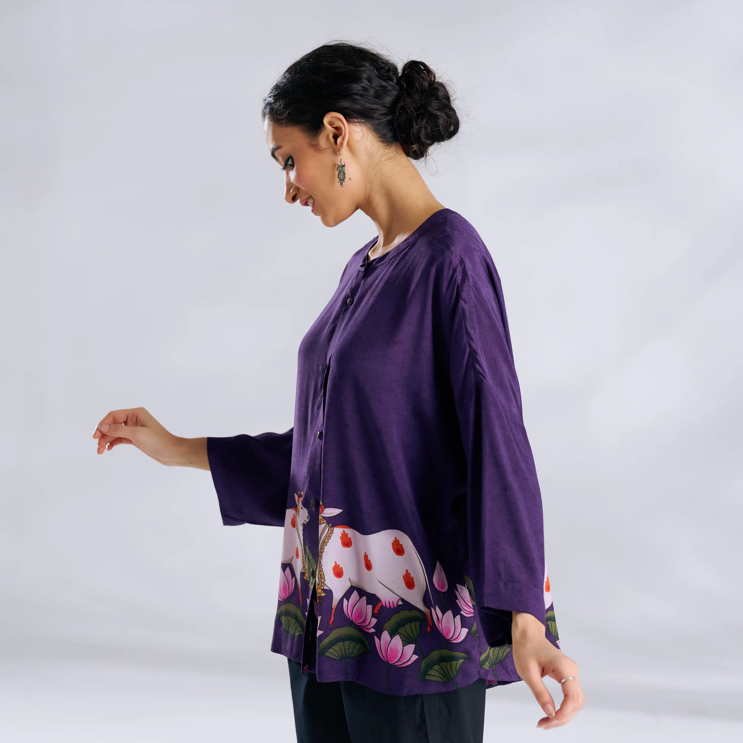 Surbhi Shantoon Shirt - Violet - Image 9