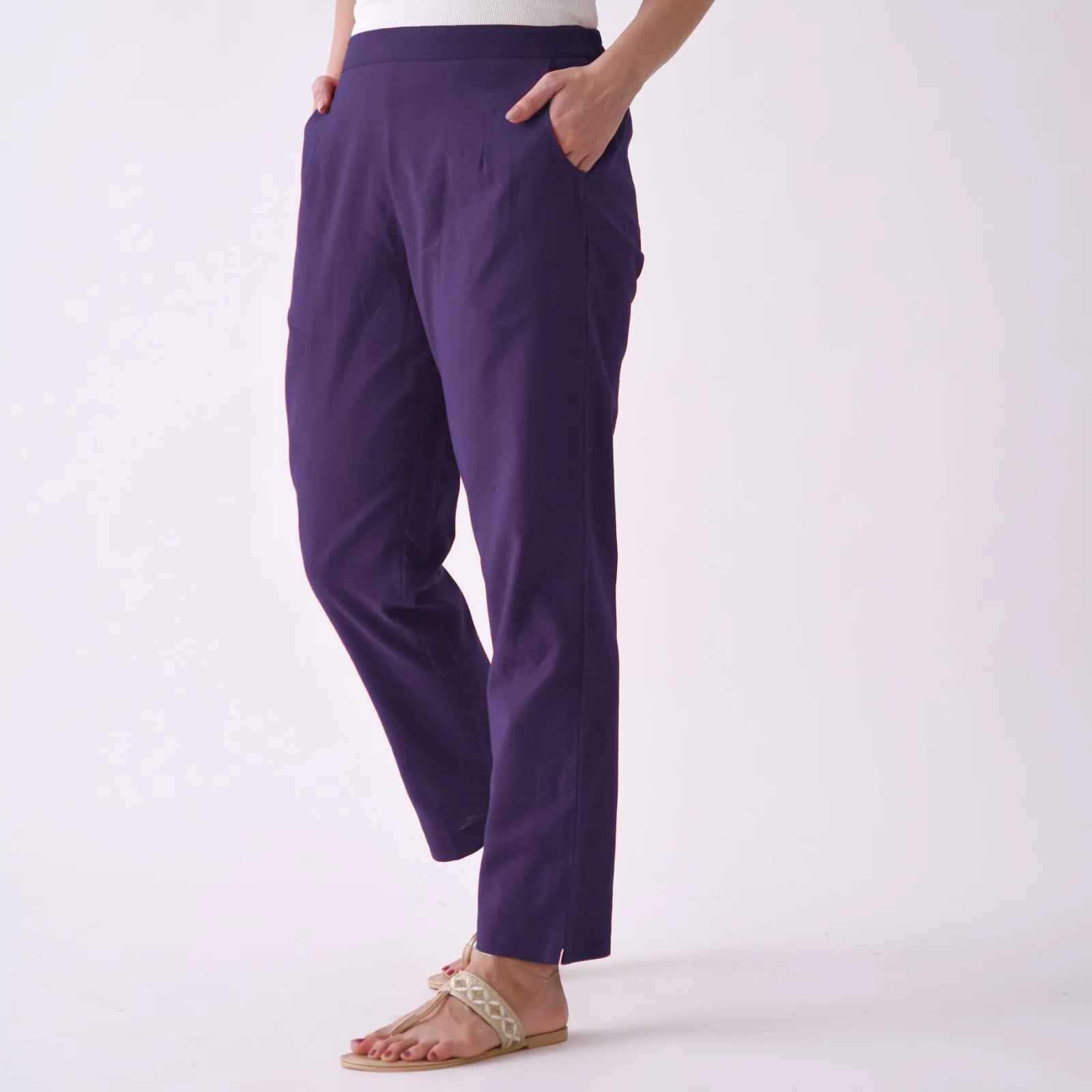 Violet Cotton AMPM Pants - Image 3